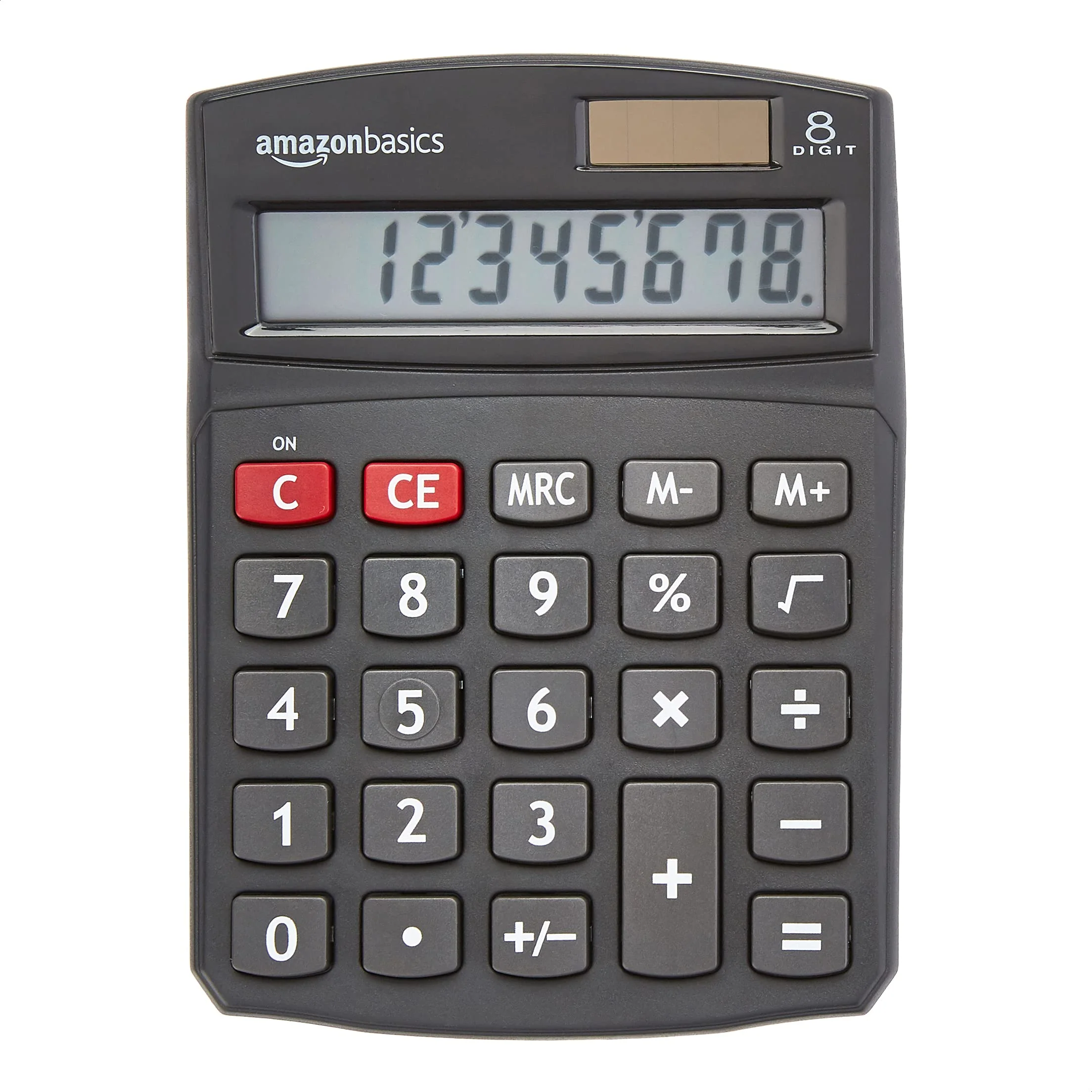 Amazon Basics LCD 8-Digit Desktop Calculator, 1 Pack, Small, Black - Image 4