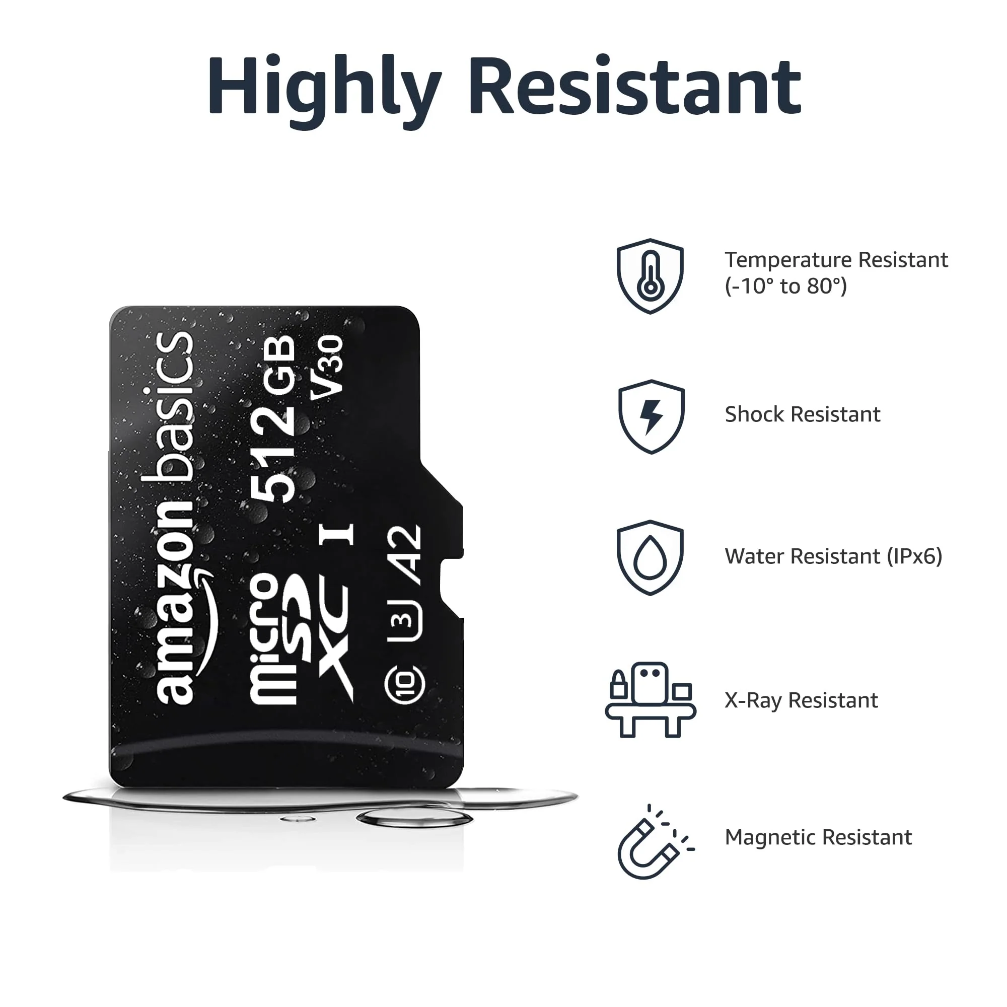 Amazon Basics Micro SDXC Memory Card with Full Size Adapter, A2, U3, Read Speed up to 100 MB/s, 512 gb, Black 512GB - Image 4