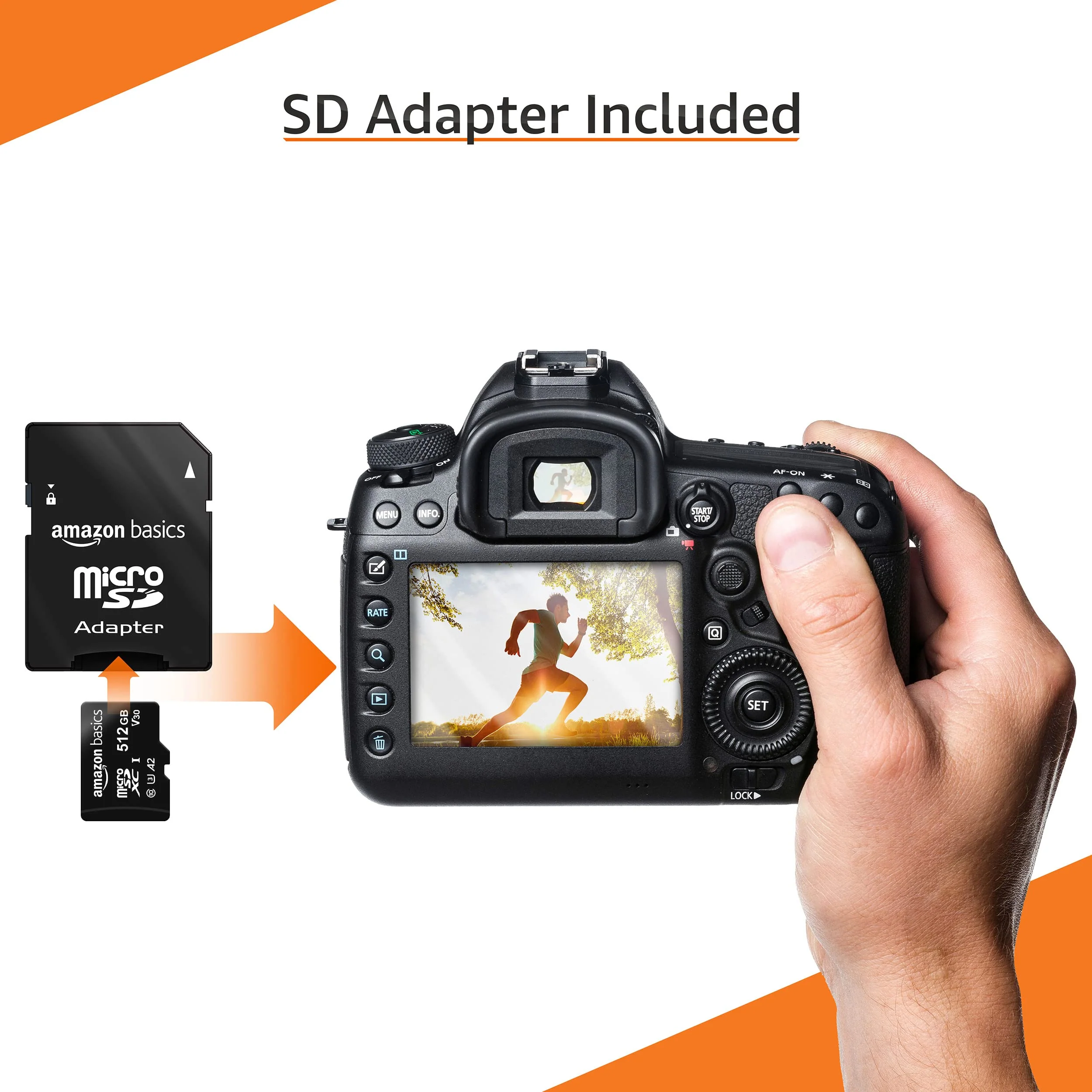 Amazon Basics Micro SDXC Memory Card with Full Size Adapter, A2, U3, Read Speed up to 100 MB/s, 512 gb, Black 512GB - Image 6