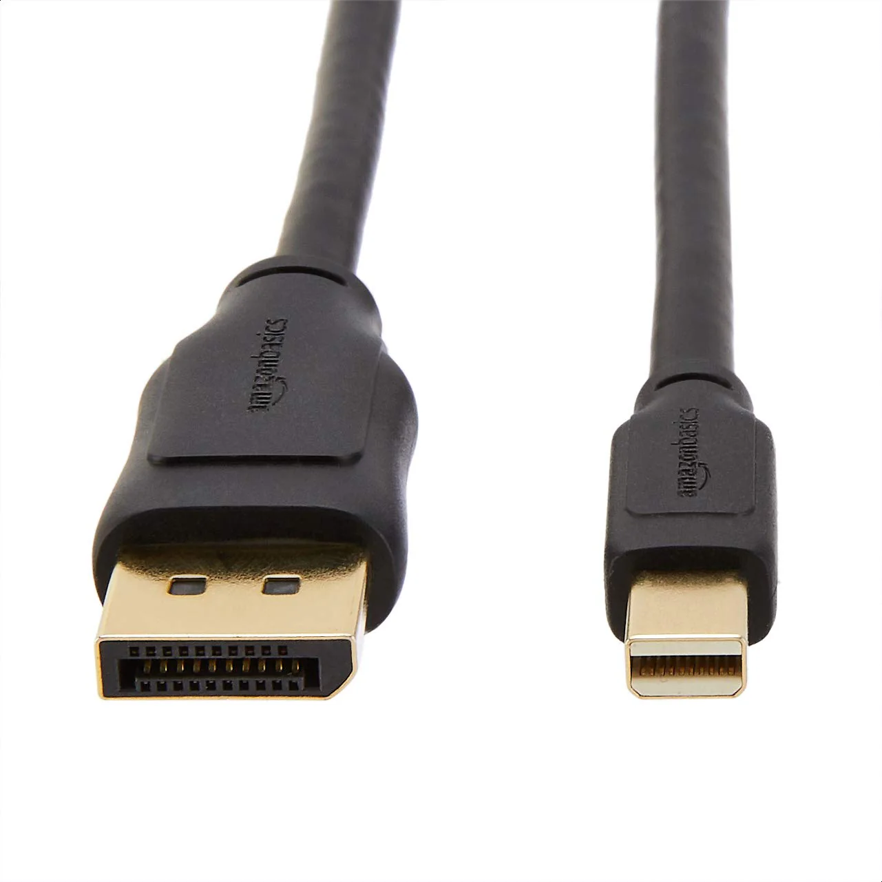 Amazon Basics Mini DisplayPort to DisplayPort Display Cable, 4Kx2K, Gold-Plated Plugs, 6 Foot, Black 6 Feet 1-Pack - Image 2