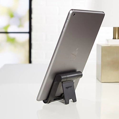 Amazon Basics Multi-Angle Portable Stand for iPad Tablet, E-reader and Phone - Black - Image 2