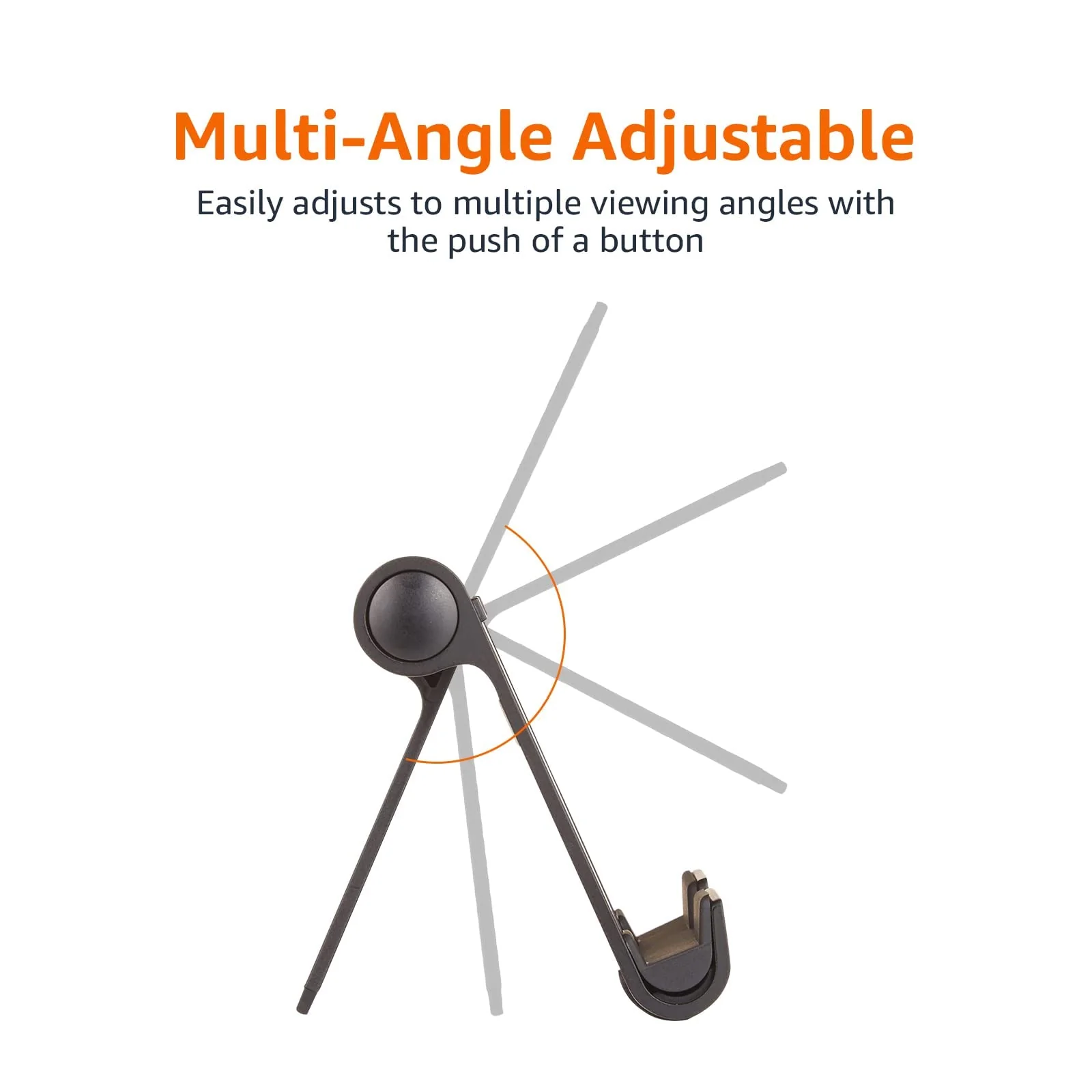 Amazon Basics Multi-Angle Portable Stand for iPad Tablet, E-reader and Phone - Black - Image 3