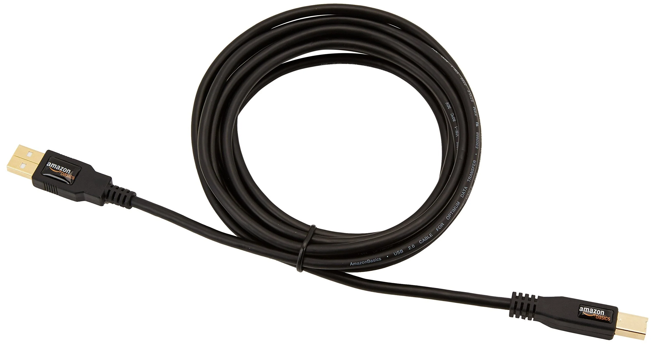 Amazon Basics USB 2.0 Printer Cable - A-Male to B-Male Cord - 10 Feet (3 Meters), Black 1-Pack - Image 4