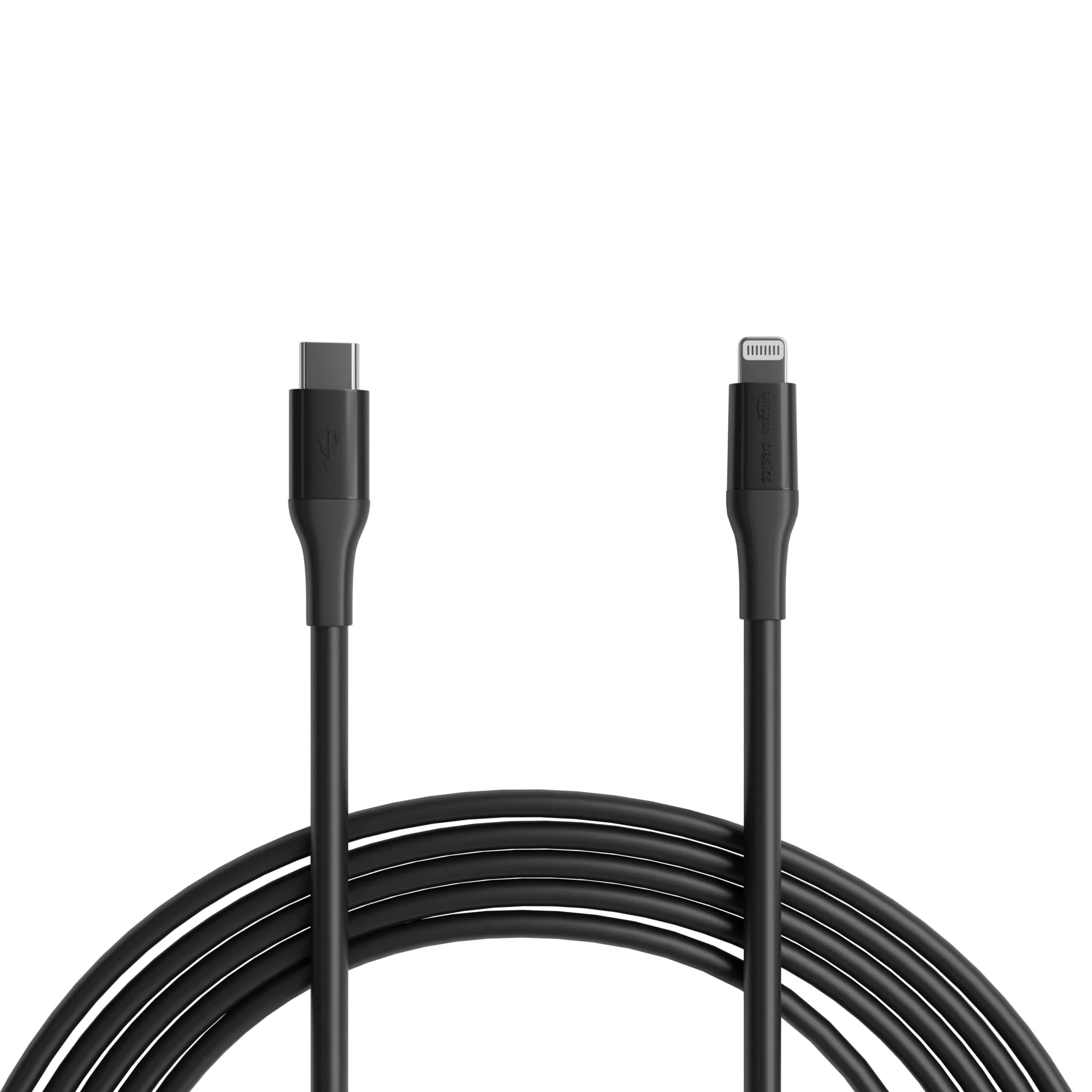 Amazon Basics USB-2.0 Type C to Lightning Cable (MFi Certified), 10 ft, Black 10 Feet