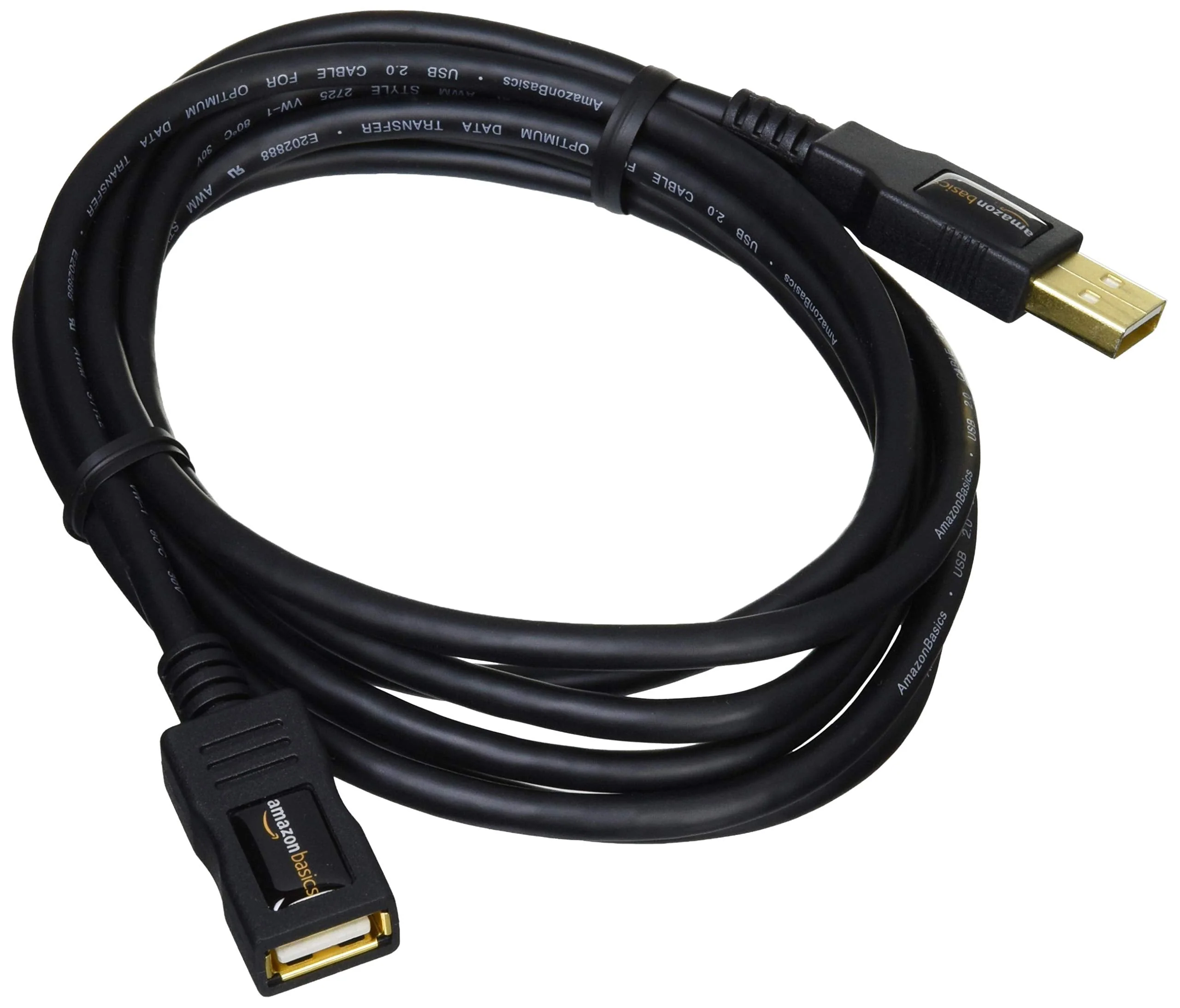 Amazon Basics USB-A 2.0 Extension Cable, for Printer, Mouse or Keyboard, Male to Female, 480Mbps Transfer Speed, 6.5 Foot, Black 6.5 Feet 1 - Image 2