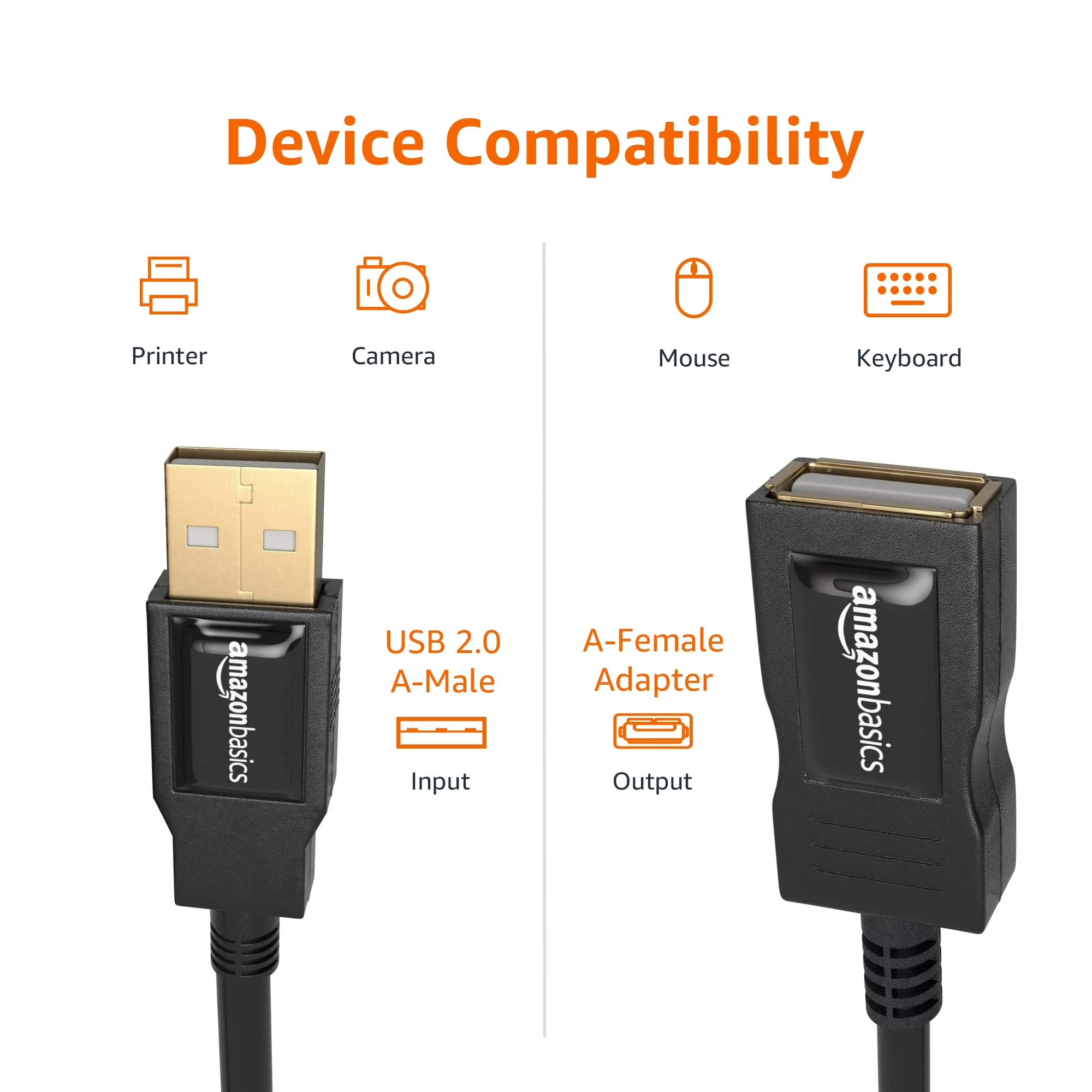 Amazon Basics USB-A 2.0 Extension Cable, Male to Female, 480Mbps Transfer Speed, 9.8 Foot, Black 9.8 Feet 1 - Image 6