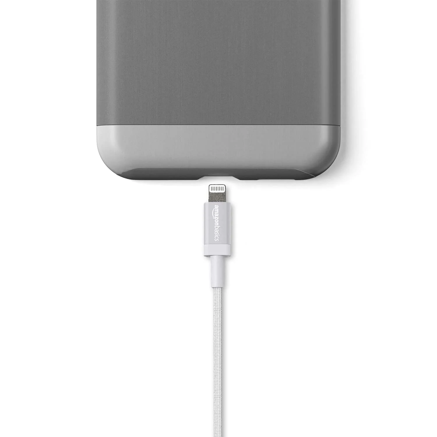 Amazon Basics USB-A to Lightning Charger Cable, Nylon Braided Cord, MFi Certified Charger for Apple iPhone 14 13 12 11 X Xs Pro, Pro Max, Plus, iPad, 3 Foot, Silver 3 Feet - Image 6