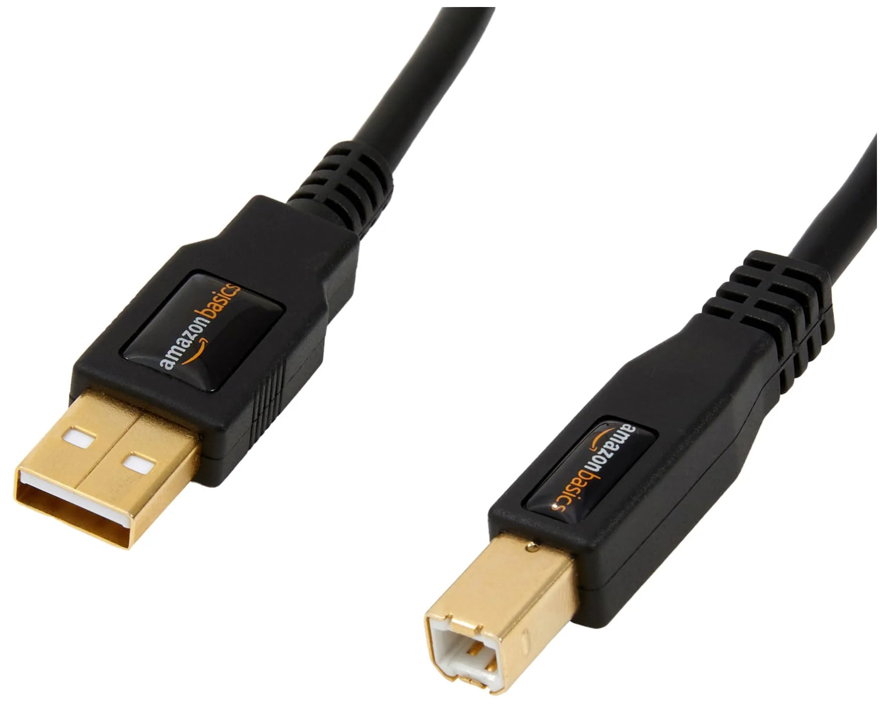 Amazon Basics USB-A to USB-B 2.0 Cable for Printer or External Hard Drive, Gold-Plated Connectors, 16 Foot, Black 16 Feet 1