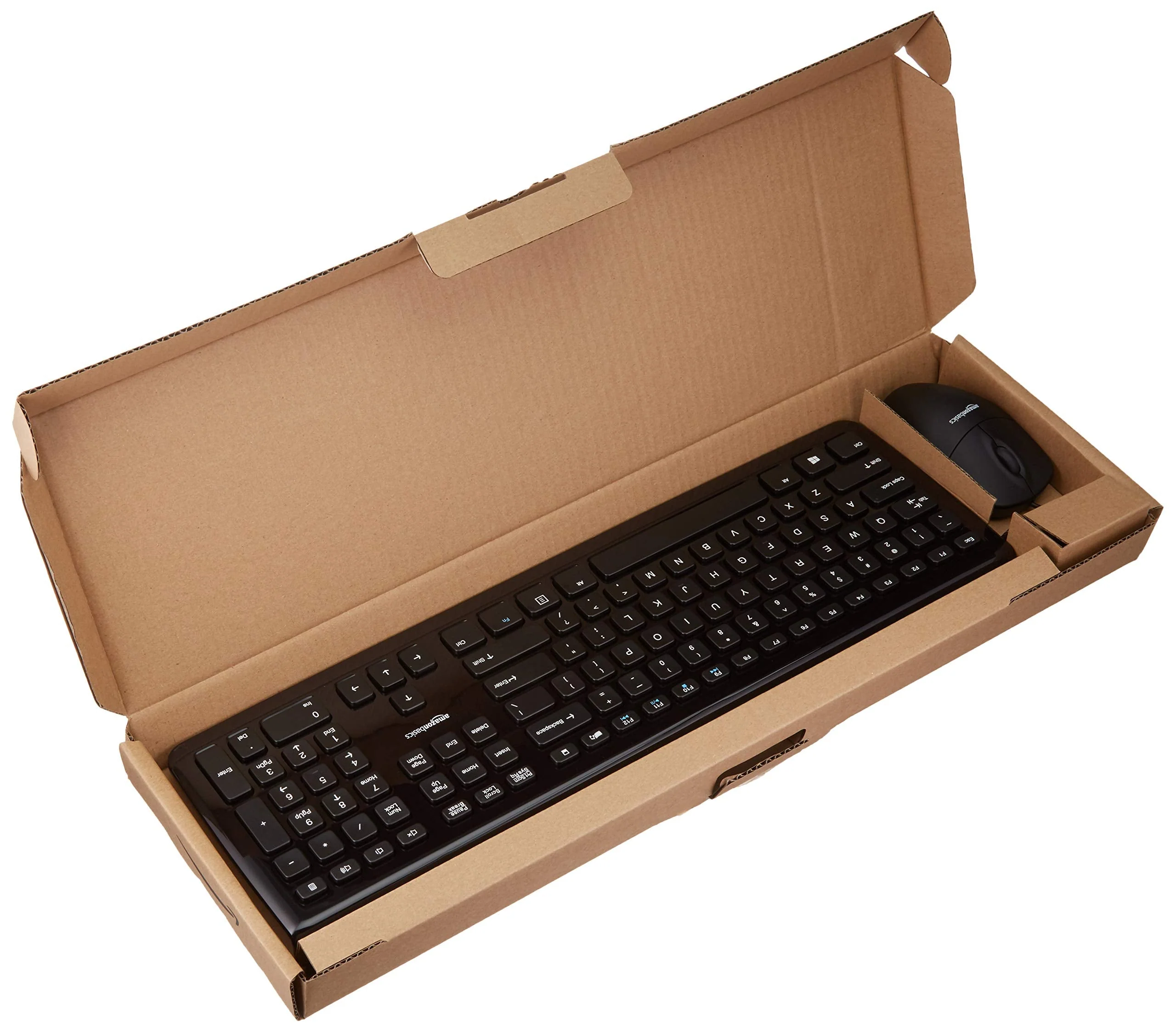 Amazon Basics USB Wired Computer Keyboard (QWERTY) and Mouse Bundle Pack, Black Single 1-Pack - Image 4