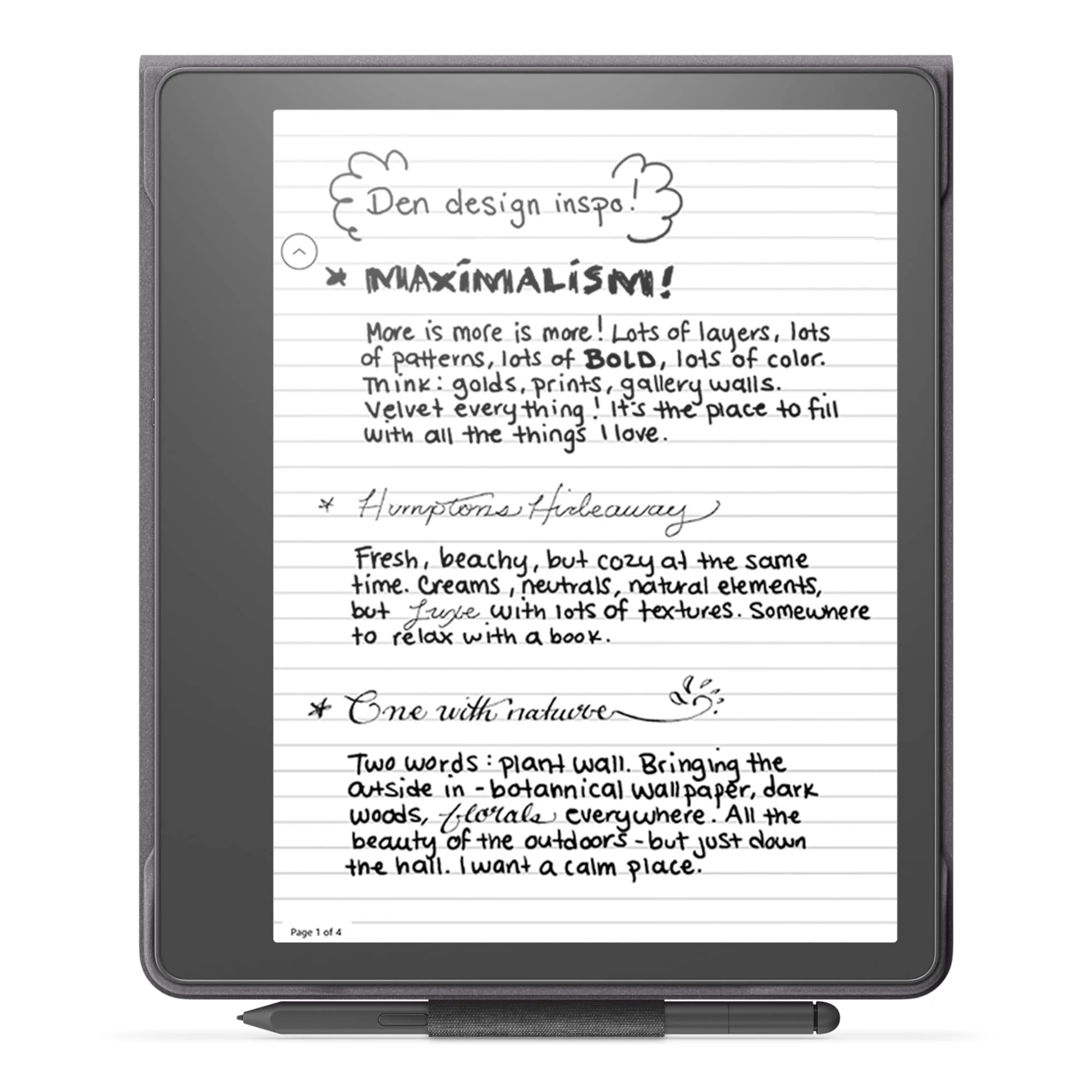 Amazon Kindle Scribe Fabric Folio Cover with Magnetic Attach, Sleek Protective Case - Black - Image 2