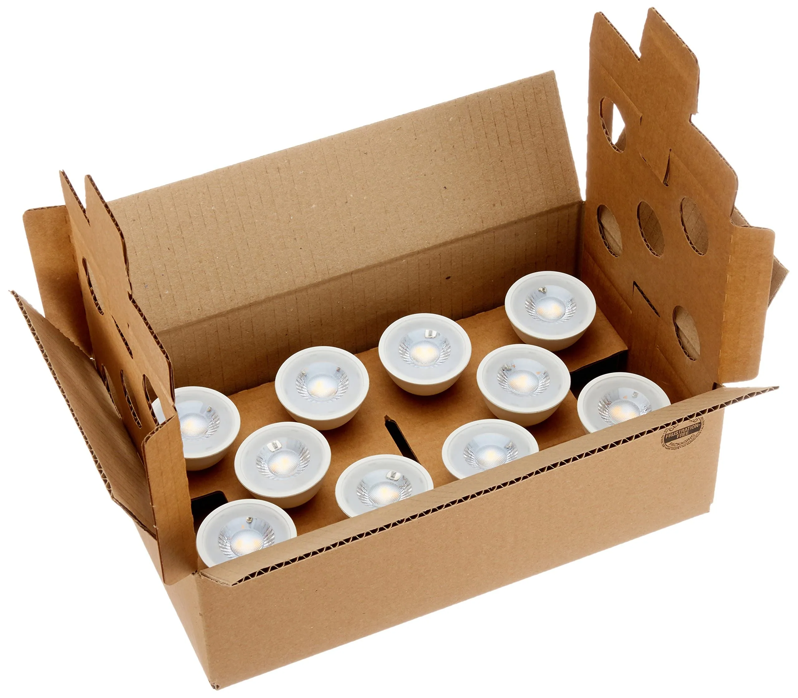 AmazonBasics GU10 LED lamp, spot, 5.5W (replaces 50W), warm white, dimmable - pack of 10 10Stück (1er Pack) 5.5W (50W) - Image 2