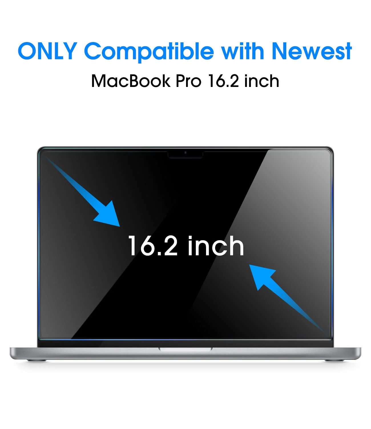amFilm MacBook Pro 16.2 inch M3 Pro//M3 Max/M2 Pro/M2 Max/M1 Pro/M1 Max Chip Tempered Glass Screen Protector 2021-2023 Release, [9H Hardness][ Anti-Scratch][ Anti-fingerprint],1 Pack - Image 2