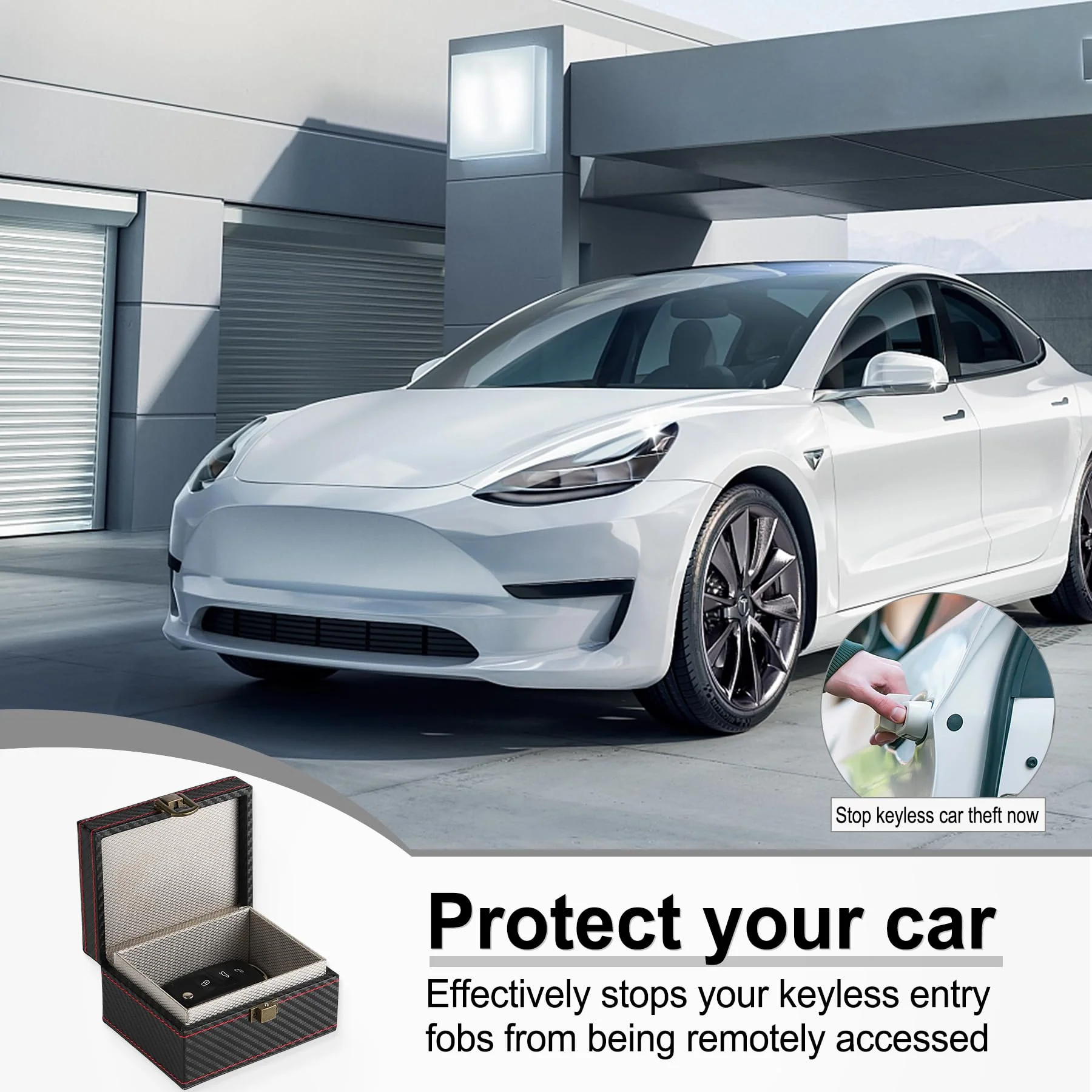 Amiss Faraday Box Signal Blocking Box for Car Key, Faraday Key Fob Protector RFID Blocking Cages, Keyless Entry Car Protector Faraday Box - Small 4.5*3.5*2.5in(Small ) - Image 2