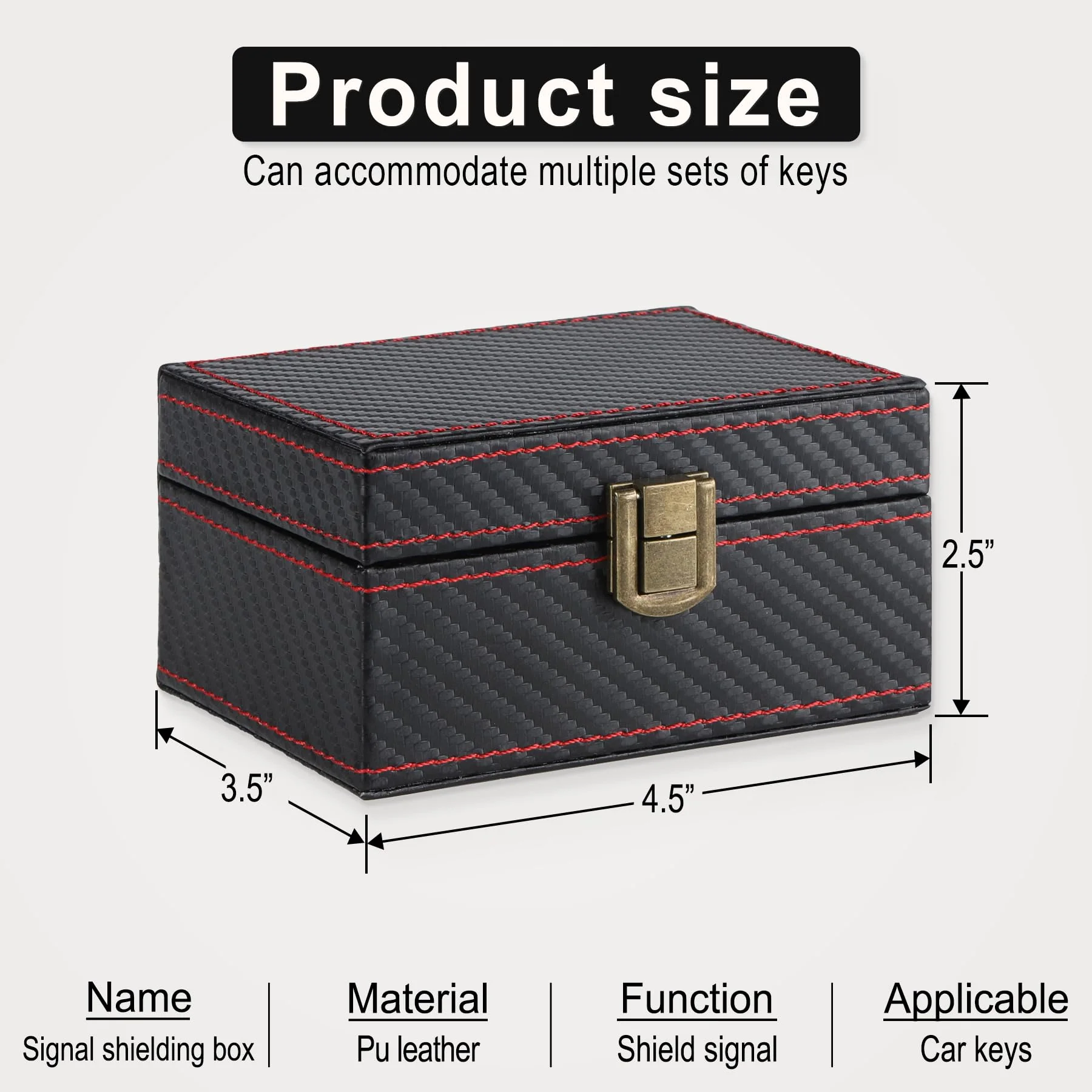 Amiss Faraday Box Signal Blocking Box for Car Key, Faraday Key Fob Protector RFID Blocking Cages, Keyless Entry Car Protector Faraday Box - Small 4.5*3.5*2.5in(Small ) - Image 4