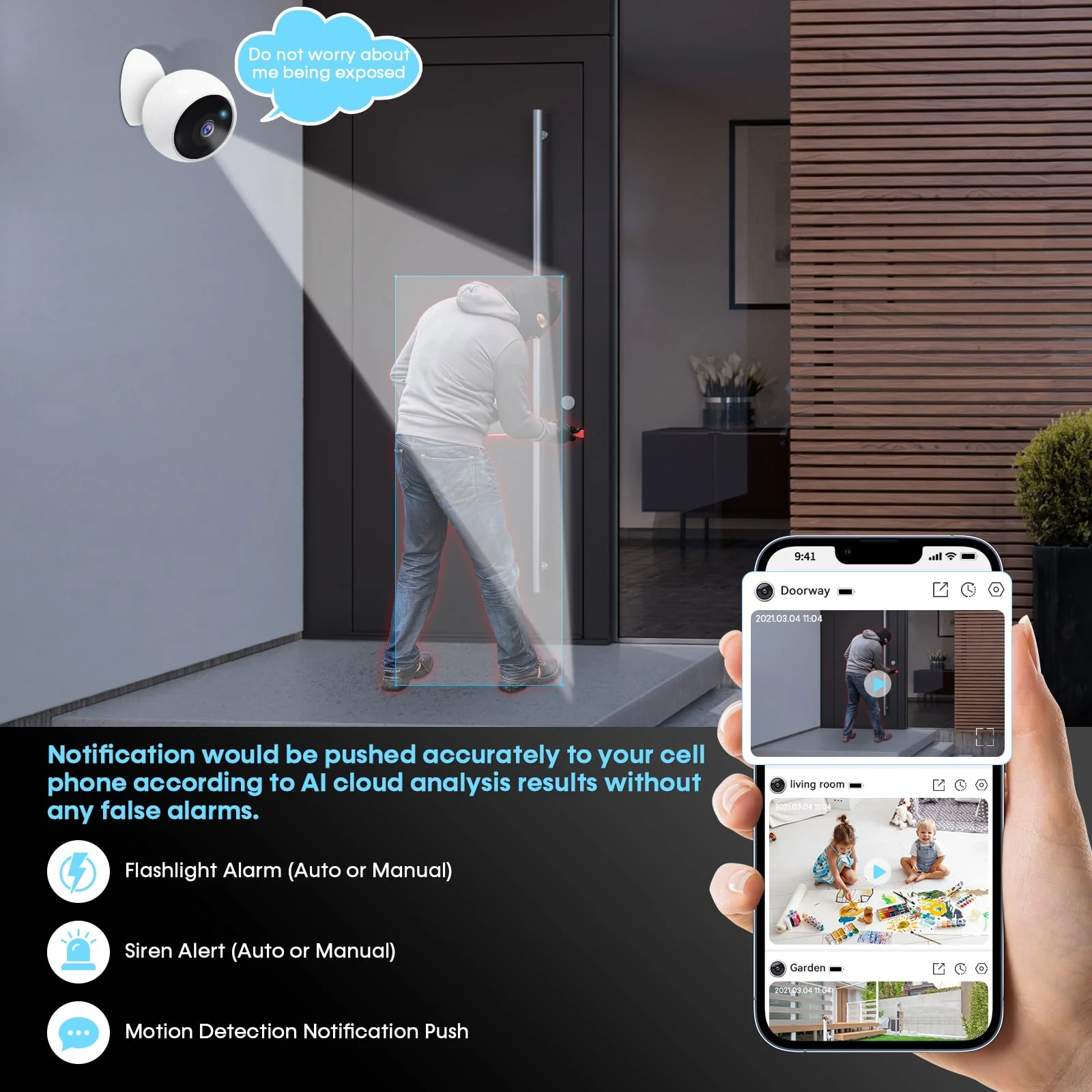 AMTIFO Security Cameras Wireless Outdoor Magnetic: Install-free Smart Indoor 2K WiFi - Long Battery Life Powered Cameras for Home Security with AI Motion Detection - Image 7