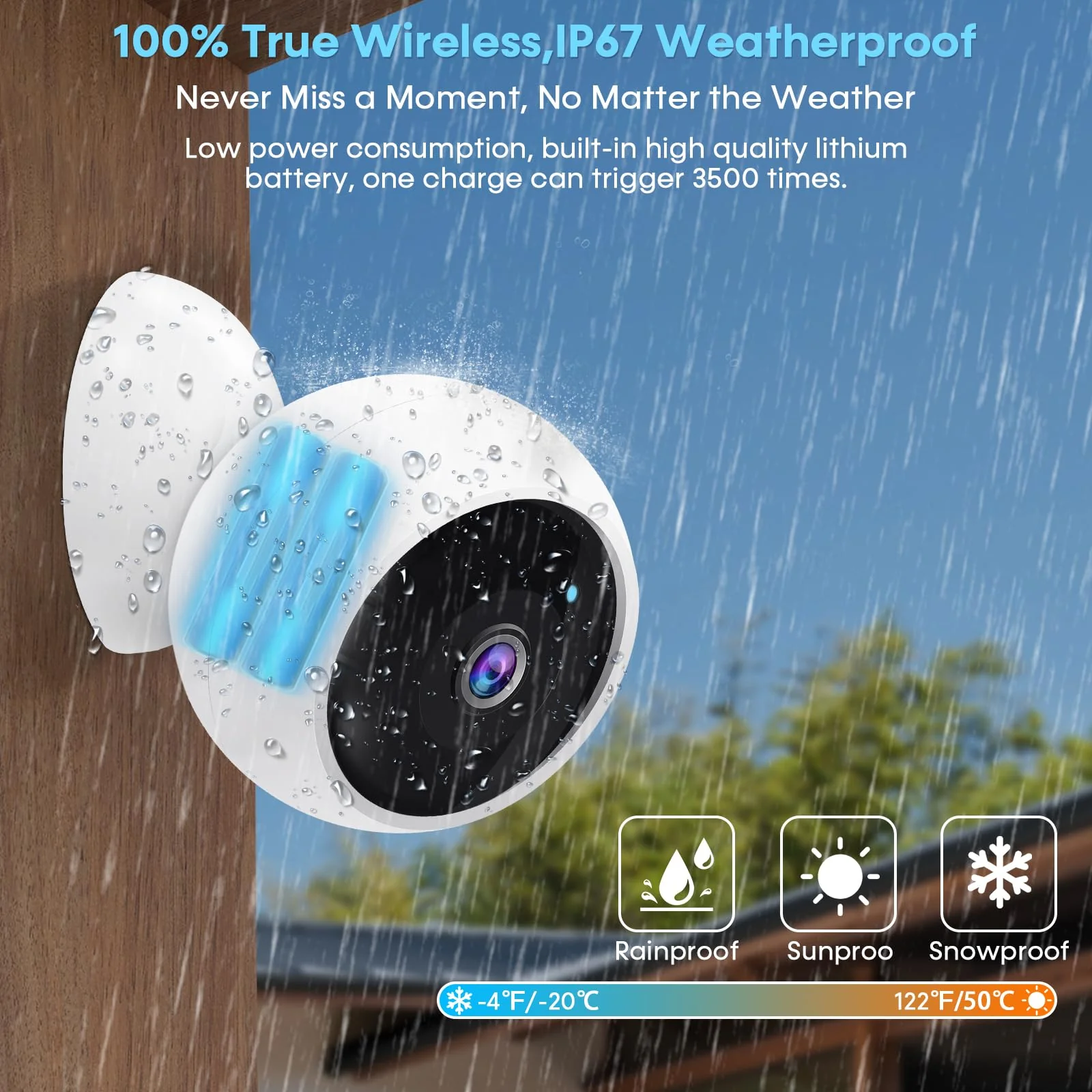 AMTIFO Security Cameras Wireless Outdoor Magnetic: Install-free Smart Indoor 2K WiFi - Long Battery Life Powered Cameras for Home Security with AI Motion Detection - Image 8