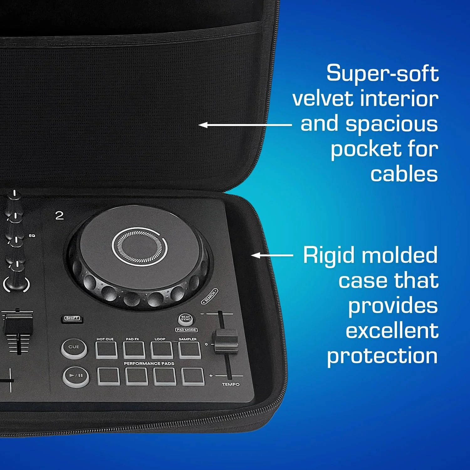 ANALOG CASES AlphaTheta DDJ-FLX2 Case - Custom-Fitted Compact PULSE Hard Case for Travel - Image 3