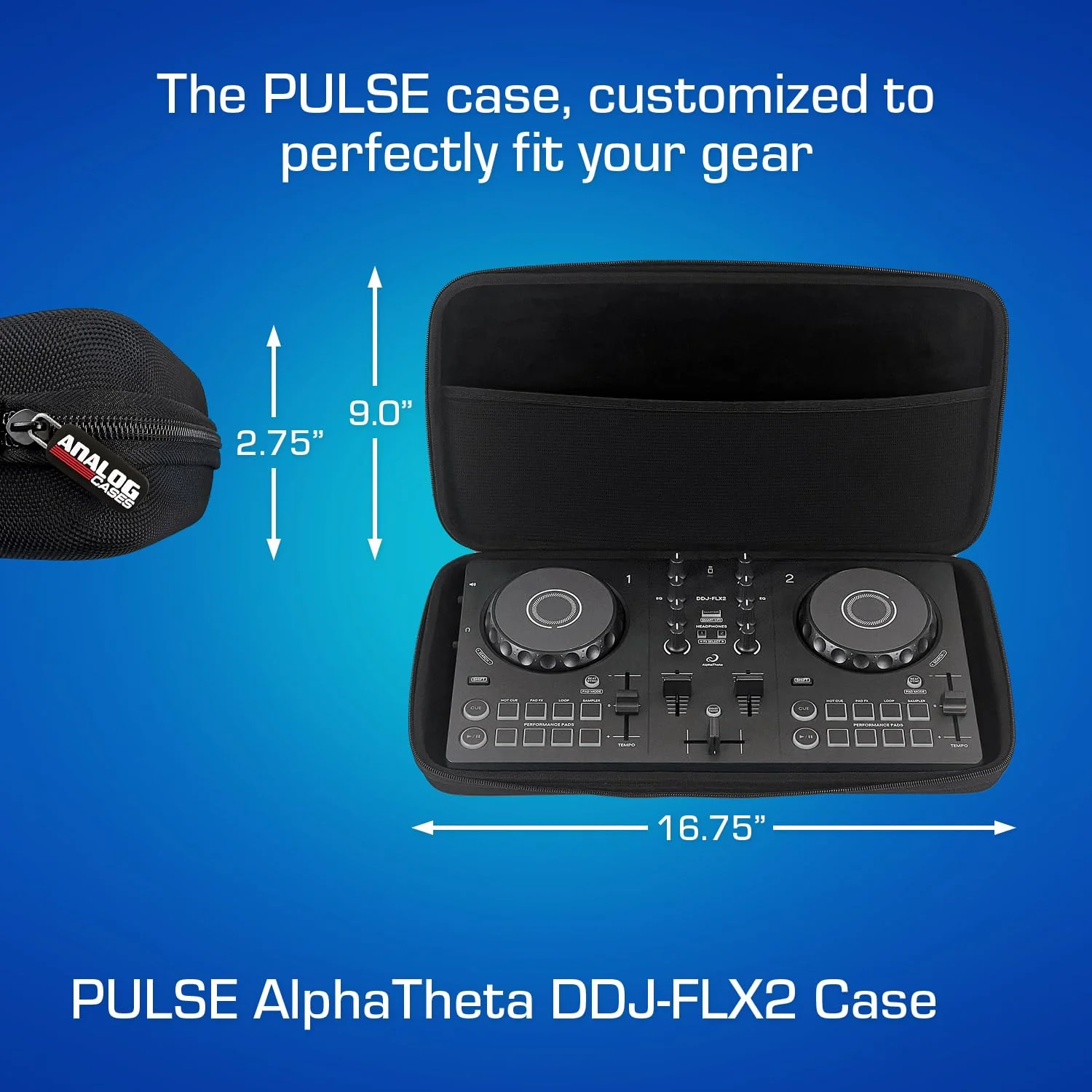 ANALOG CASES AlphaTheta DDJ-FLX2 Case - Custom-Fitted Compact PULSE Hard Case for Travel - Image 5
