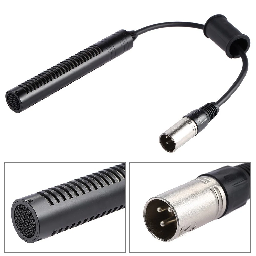 Andoer Video Recording Interview Photography Stereo Condenser Unidirectional Microphone Mic for Sony Panosonic Camcorders-XLR Interface - Image 2