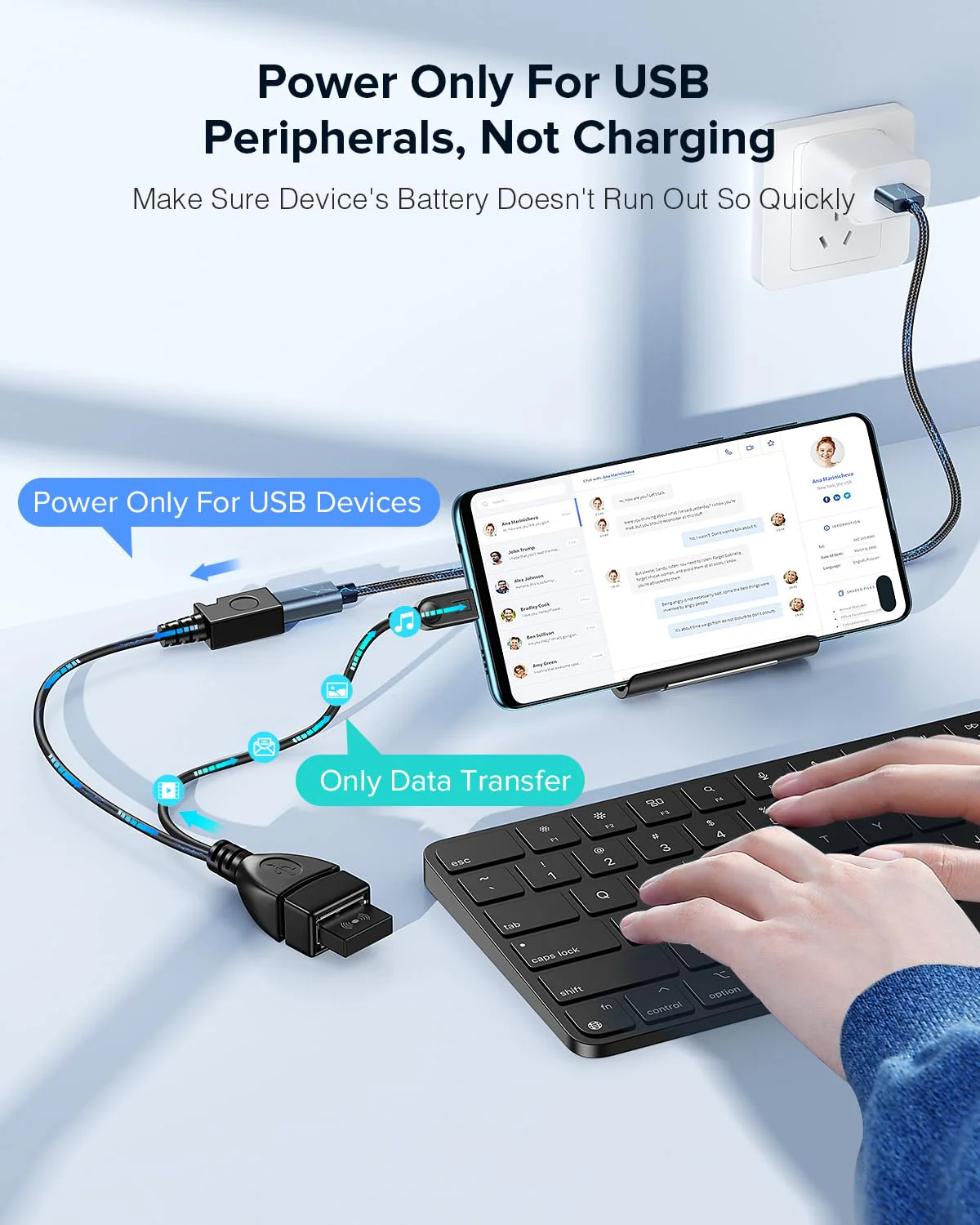 ANDTOBO 2-in-1 Micro USB (OTG Cable with Power) Adapter Replacement for Fire Stick 4K /Host Devices/Playstation Classic etc- 2 Pack - Image 4
