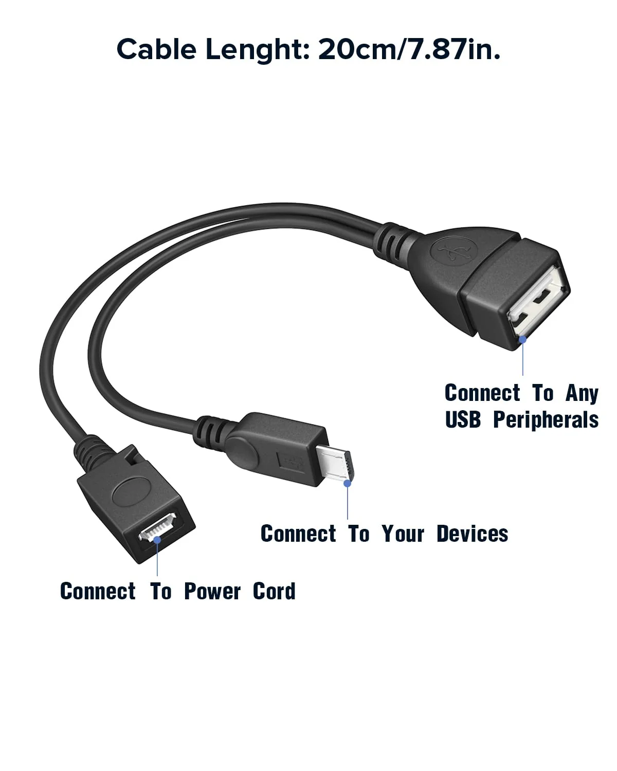 ANDTOBO 2-in-1 Micro USB (OTG Cable with Power) Adapter Replacement for Fire Stick 4K /Host Devices/Playstation Classic etc- 2 Pack - Image 7