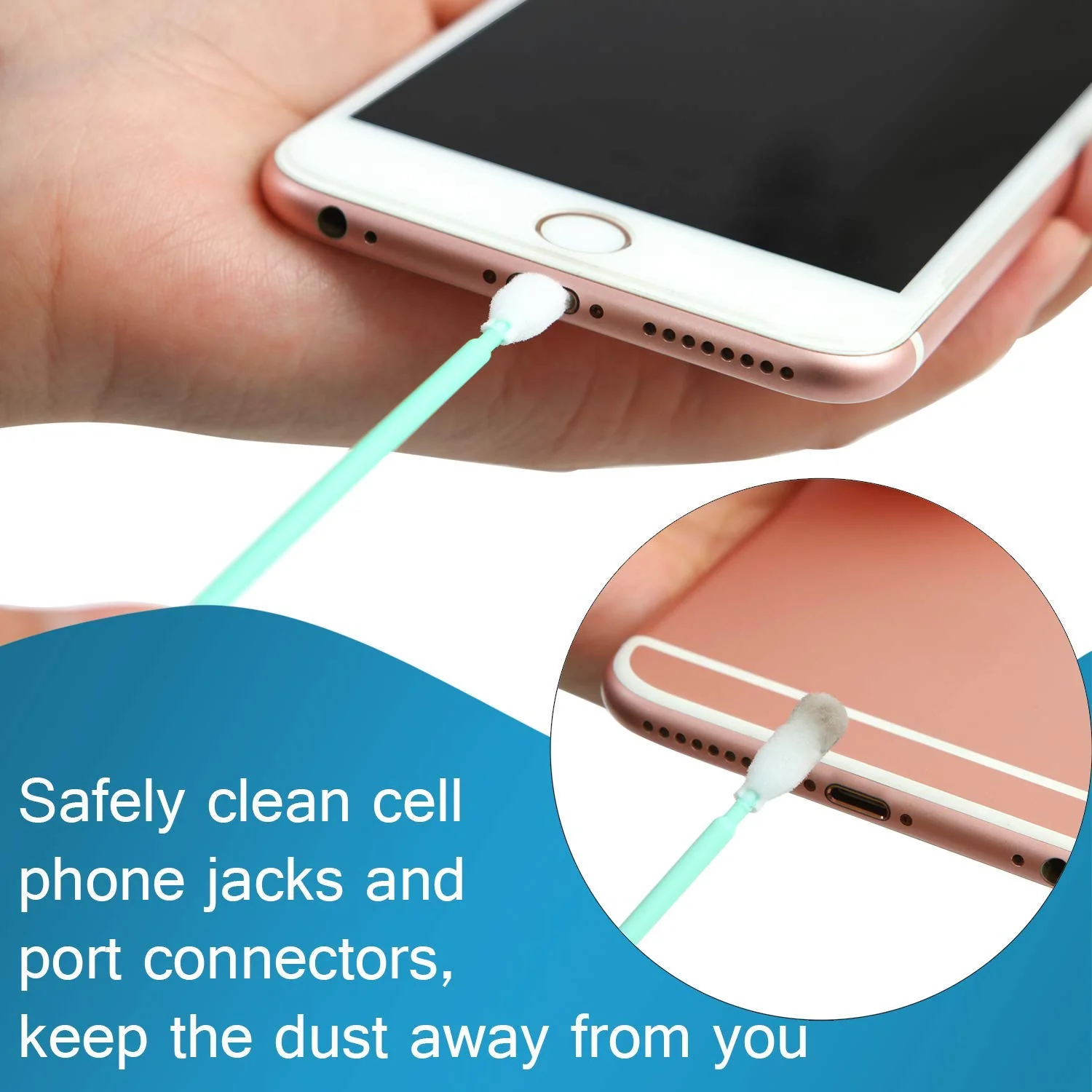 Aneco 60 Pieces Cell Phone Cleaning Kit Brush Set USB Charging Port Dust Port Covers Plug Set and Headphone Jack Cleaner Compatible with iPhone, iOS Android, Cell Phone, Electronics Cleaner - Image 5
