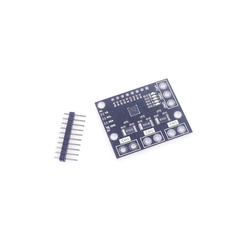 ANGEEK I2C SMBUS INA3221 Triple Channel Shunt Current Power Supply Voltage Monitor Sensor Board Module with Pins