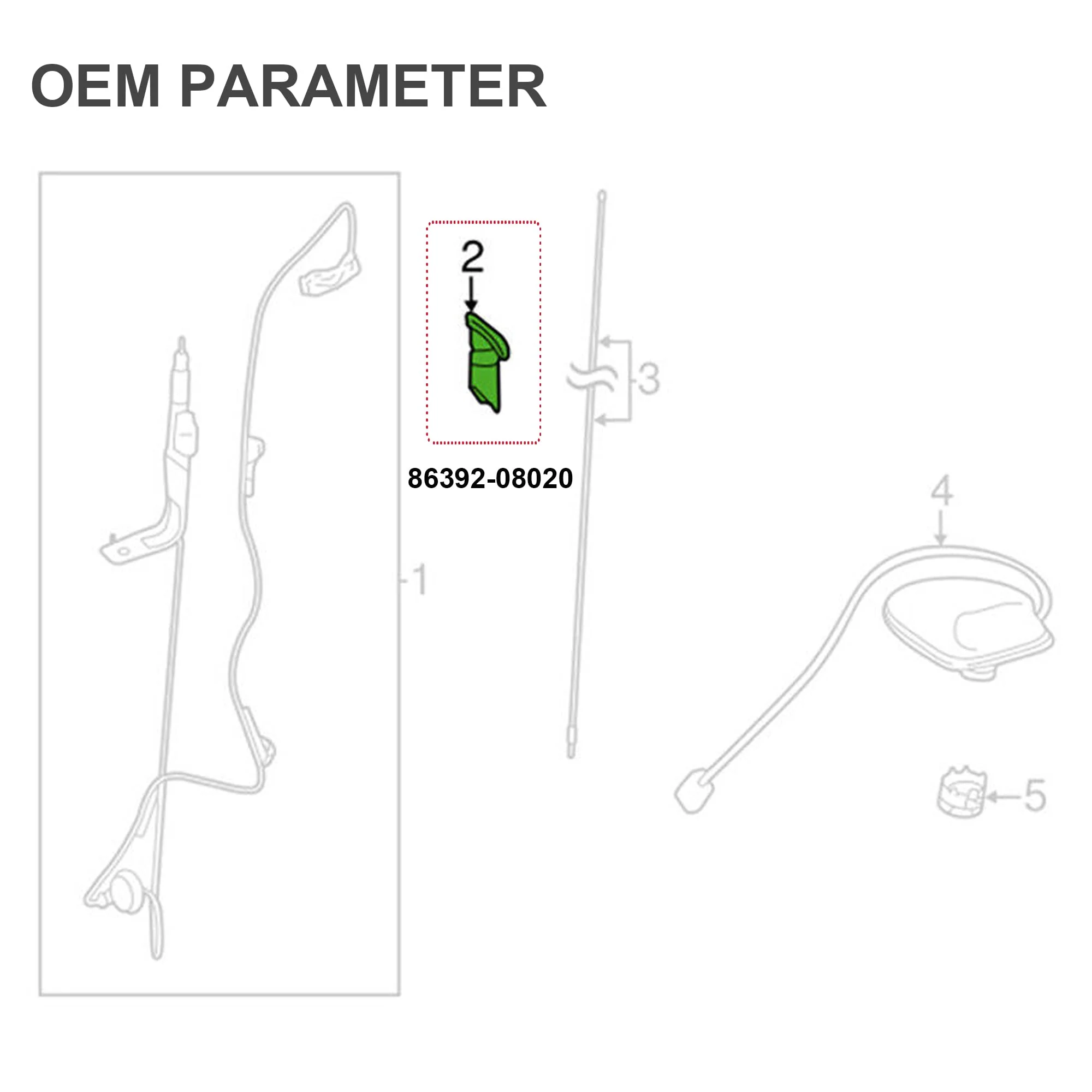 Anina Antenna Ornament for 2011-2014 Toyota Sienna 86392-08020 Toyota Accessory Antenna Adapter Black Mount Radio Antenna Base Bezel - Image 8