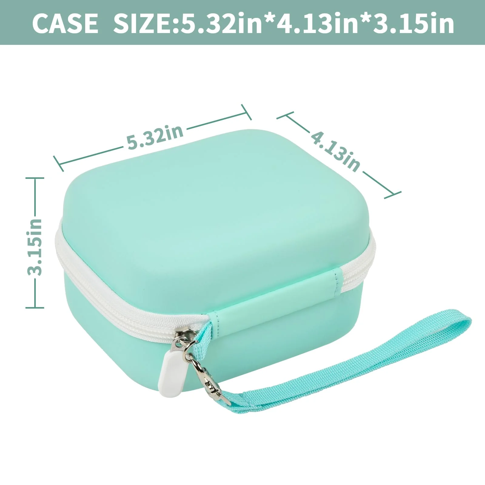ANKHOH Label Maker Case for Memoking T02/ for Phomemo M02/ M02S/ M02 Pro/ Q30S/ for Ponek Mini Pocket Printer, Portable Sticker Printer Storage Holder Organizer Bag Paper&USB Cables, Box Only (Green) green - Image 6