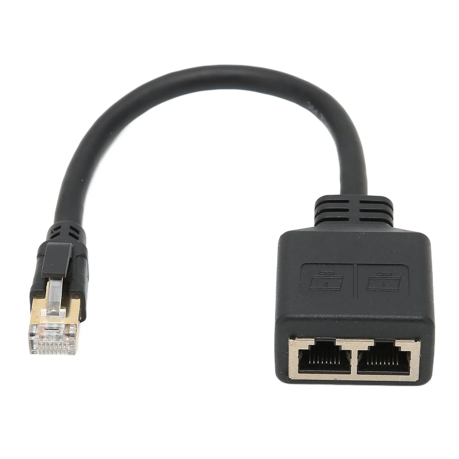 Annadue RJ45 Splitter Adapter, RJ45 Network 1 to 2 Port Ethernet Adapter Splitter, CAT8 Network Cable Splitter Adapter for Home Office, Default