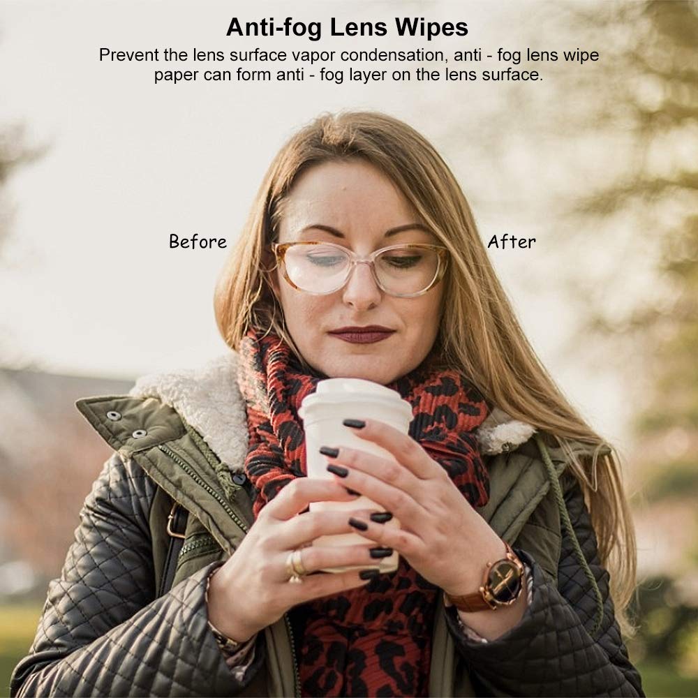 Anti-Fog Lens Wipes Pre-Moistened Anti-Fog Wipes, 6inch X 5inch,for Eye Glasses (60 Pack) 6x5 Inch (Pack of 60) - Image 2
