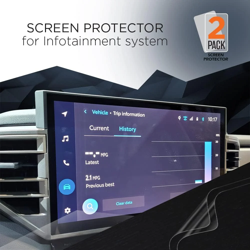 Anti-Glare Matte Premium Screen Protector for 3rd Gen 2024 2023 2022 Toyota Tundra infotainment/Navigation Display 2 Pack - Image 6