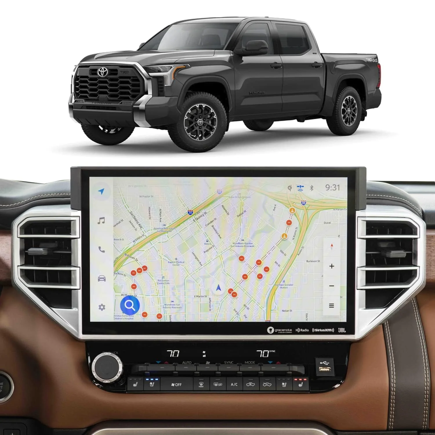 Anti-Glare Matte Premium Screen Protector for 3rd Gen 2024 2023 2022 Toyota Tundra infotainment/Navigation Display 2 Pack - Image 7