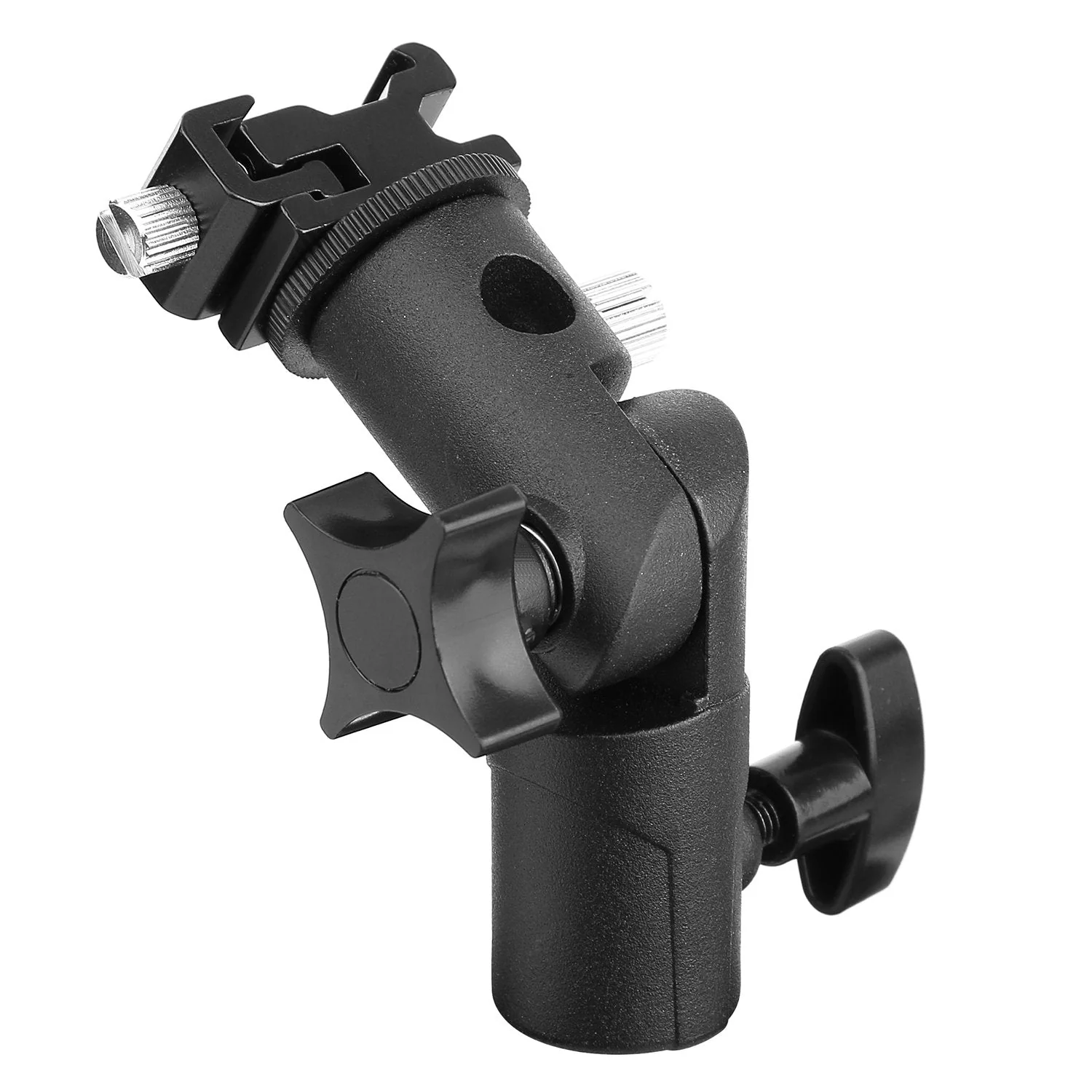 Anwenk Camera Flash Speedlite Mount Swivel Light Stand Bracket with Umbrella Reflector Holder for Camera DSLR Nikon Canon Pentax Olympus and Other DSLR Flashes Studio Light LED Light, 1Pack Umbrella Holder - Image 7