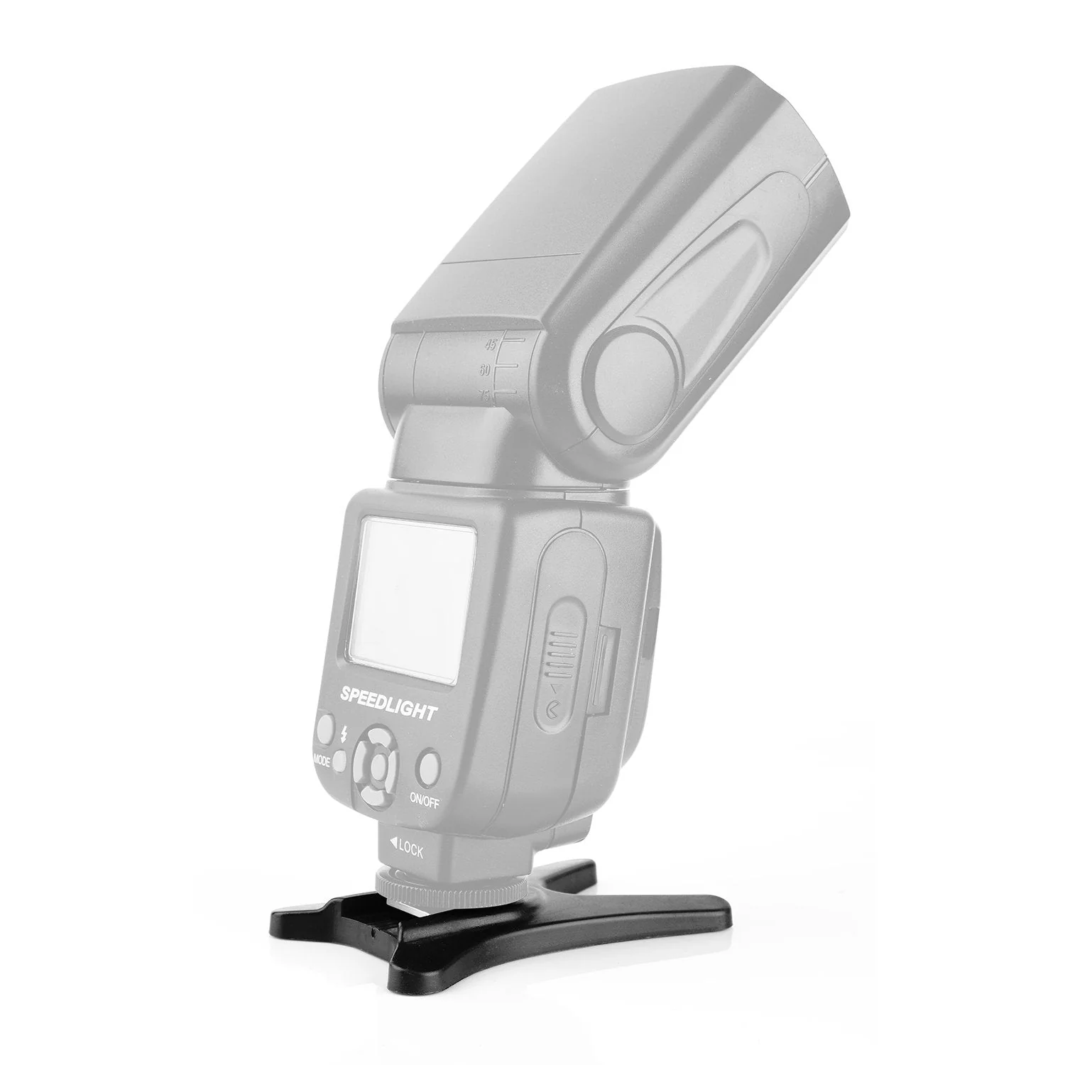 Anwenk Camera Flash Stand Flash Speedlight Hot Shoe Mount Stand with 1/4" Metal Tripod Thread for Flash Speedlight Speedlite (Hot Shoe Flash Stand) - Image 2