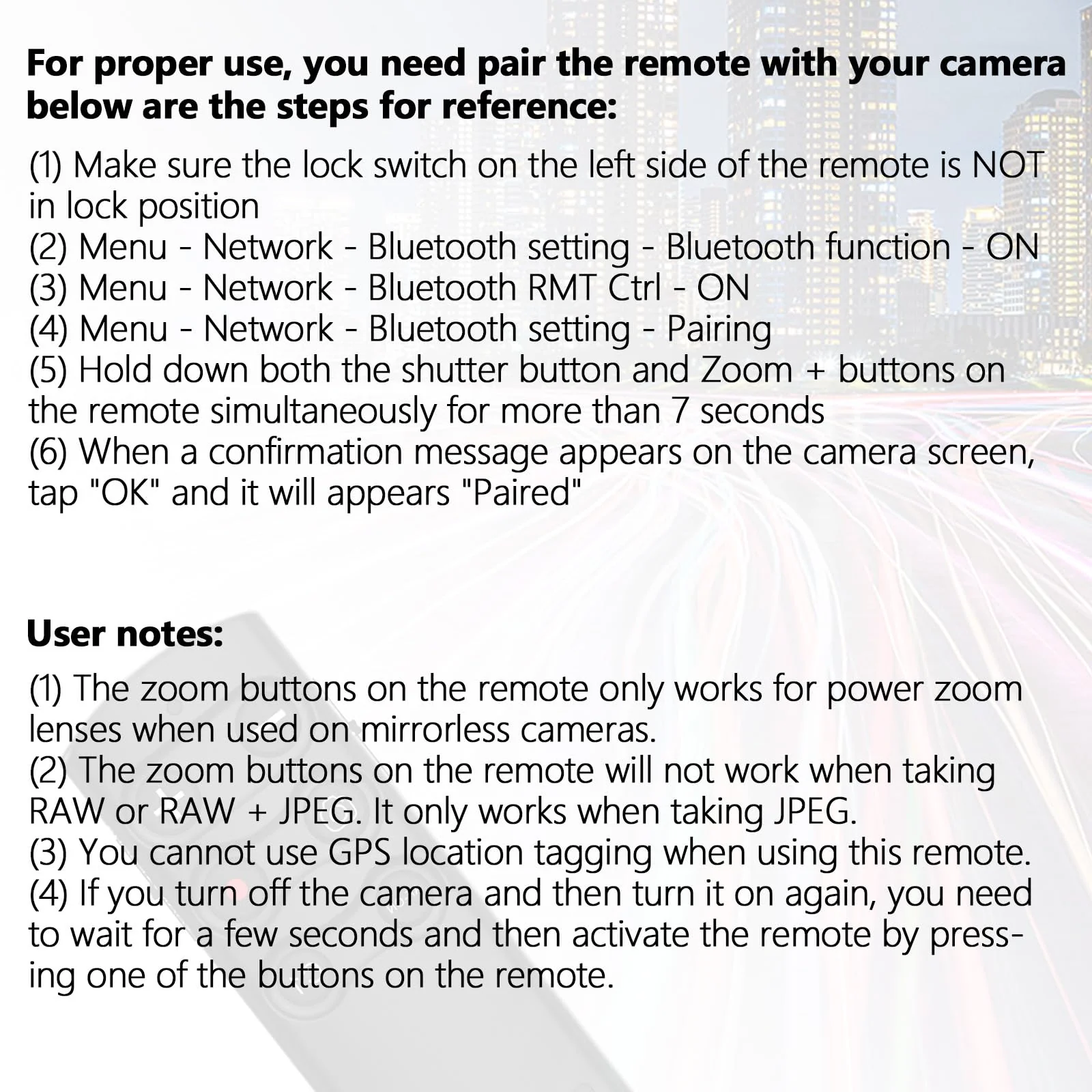AODELAN Camera Remote Control Remote Shutter Commander for Sony ZV-E10,FX3,A1,a6100, a6400, a6600, a7C, a7 III, a7R III, a7R IV, a9, a9 II, DSC-RX0 II, DSC-RX100 VII, ZV-1; Replace Sony RMT-P1BT - Image 6