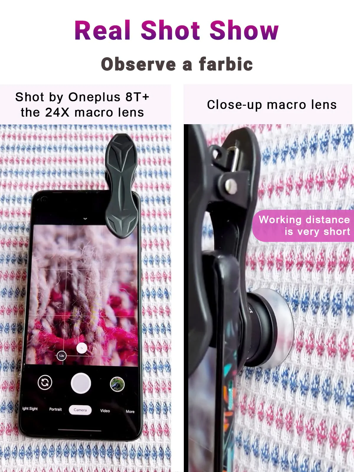 APEXEL 12X / 24X Macro Lens, Macro Lens for iPhone with Universal Clip, HD Phone Macro Lens Attachment for Phone Camera, iPhone Photograph Accessories Fits for All Cellphone and Pads Mini Microscope - Image 3