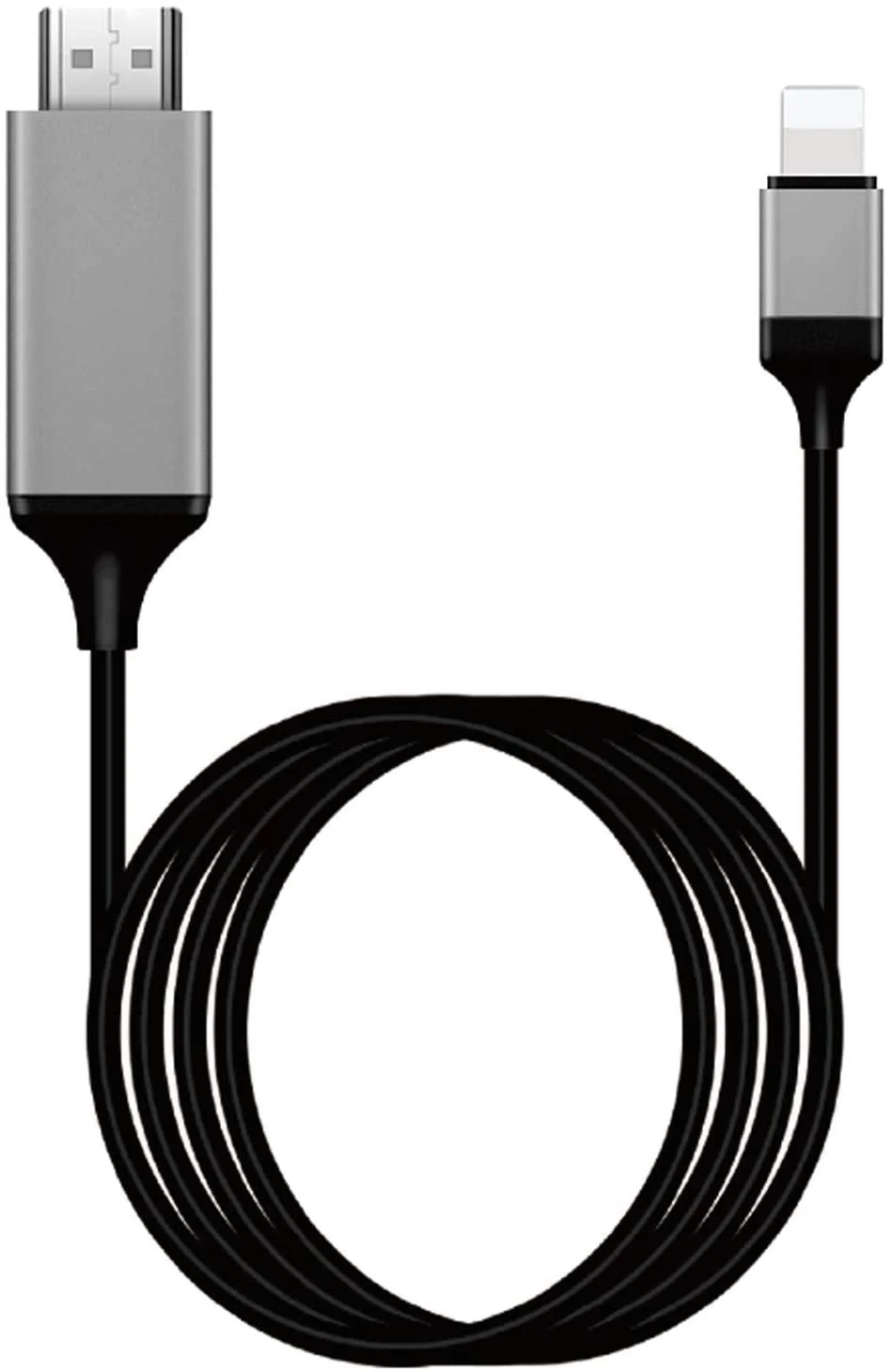 [Apple MFi Certified] Lightning to HDMI Adapter for Phone to TV,Compatible with iPhone,iPad, Sync Screen Connector Directly Connect on HDTV/Monitor/Projector NO Need Power Supply,Support IOS11.0 Black
