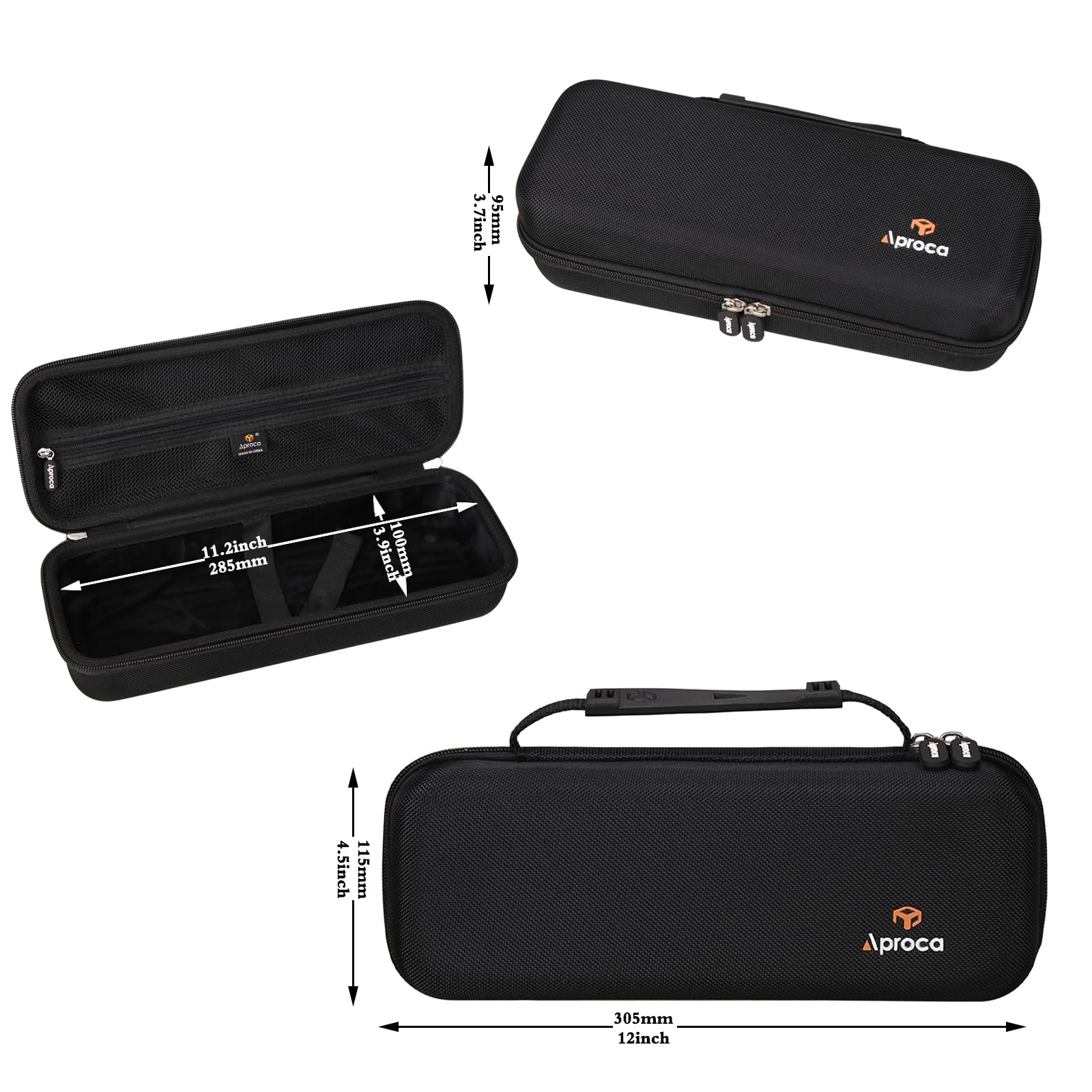 Aproca Black Hard Storage Protective Case, for Aixiqee/HPRT MT810 Portable Printers and Accessories - Image 6