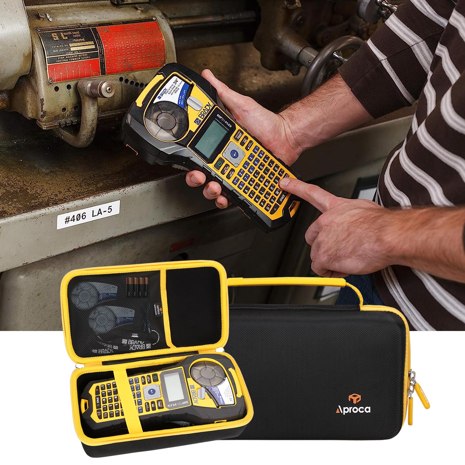 Aproca Hard Storage Travel Case, for Brady M210 BMP21-PLUS BMP21-LAB Handheld Label Printer and Accessories - Image 4