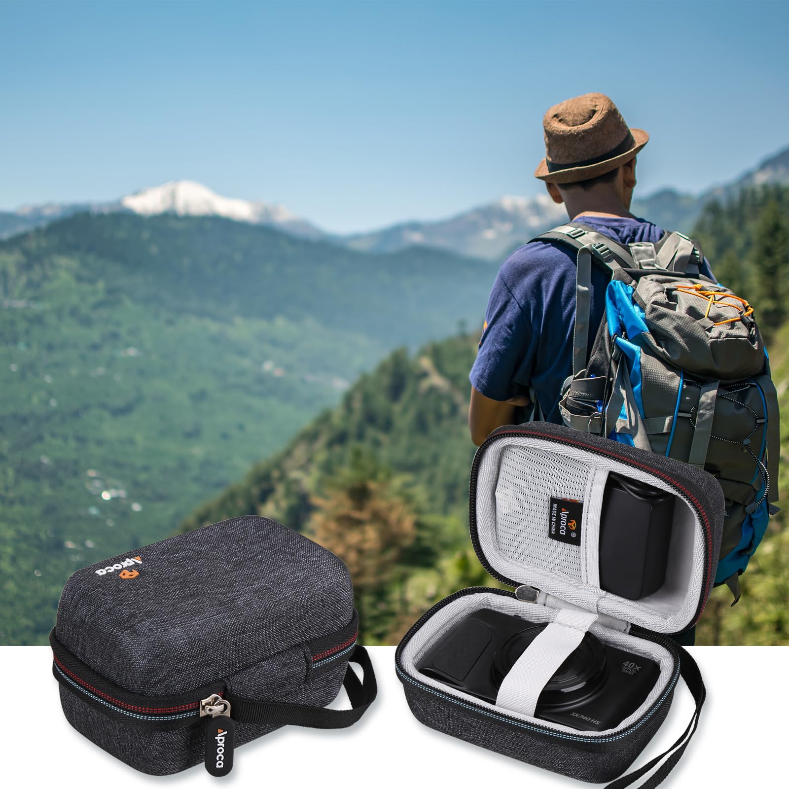 Aproca Portable Hard Travel Storage Case, for Canon PowerShot SX740 / SX620 HS Digital Camera and Accessories - Image 6