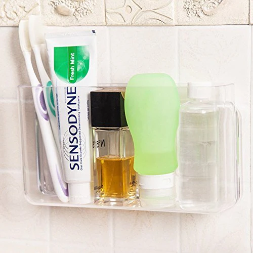 APSOONSELL Wall Mount Storage Organizer Box for Phone Remote Control Holder Clear L L-Clear - Image 7
