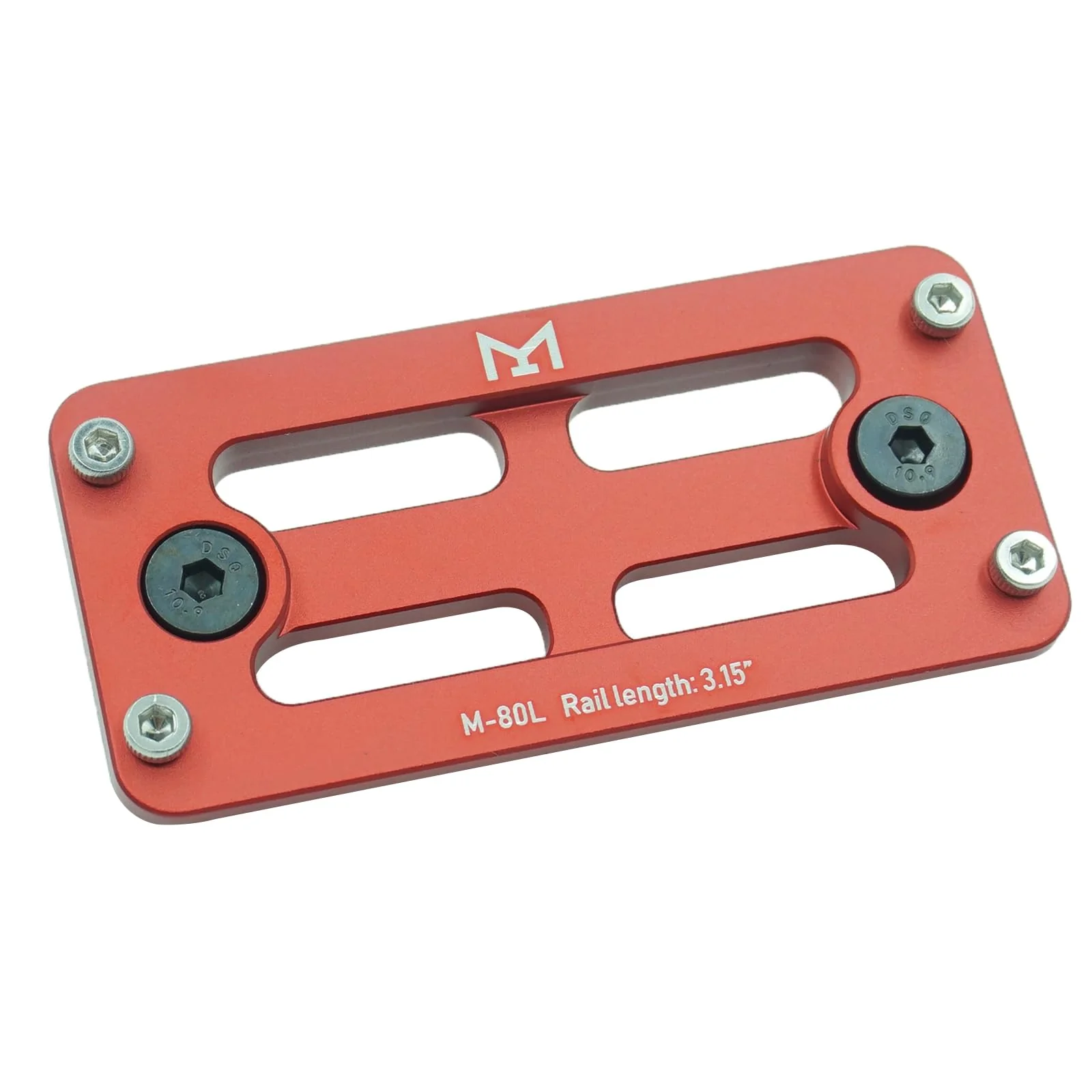 AR Mlok Arca Rail Tripod Ball Head Mount Adapter - Bog Tripod Ballhead Quick Release Plate,Compatiable RRS Dovetail, 2 Mlok Slot Interface Red