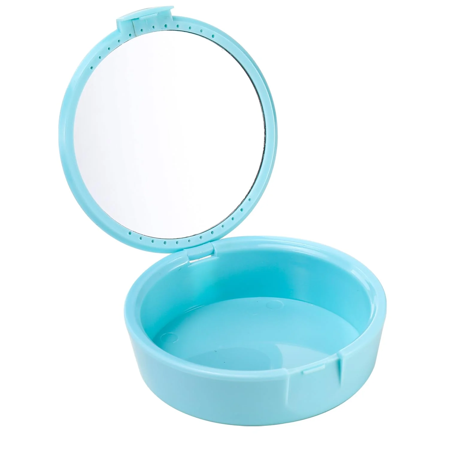 Arcjunys Braces Box with Mirror Denture Box Denture Box Retainer Case Tooth Rail Box for Travel and Daily Use