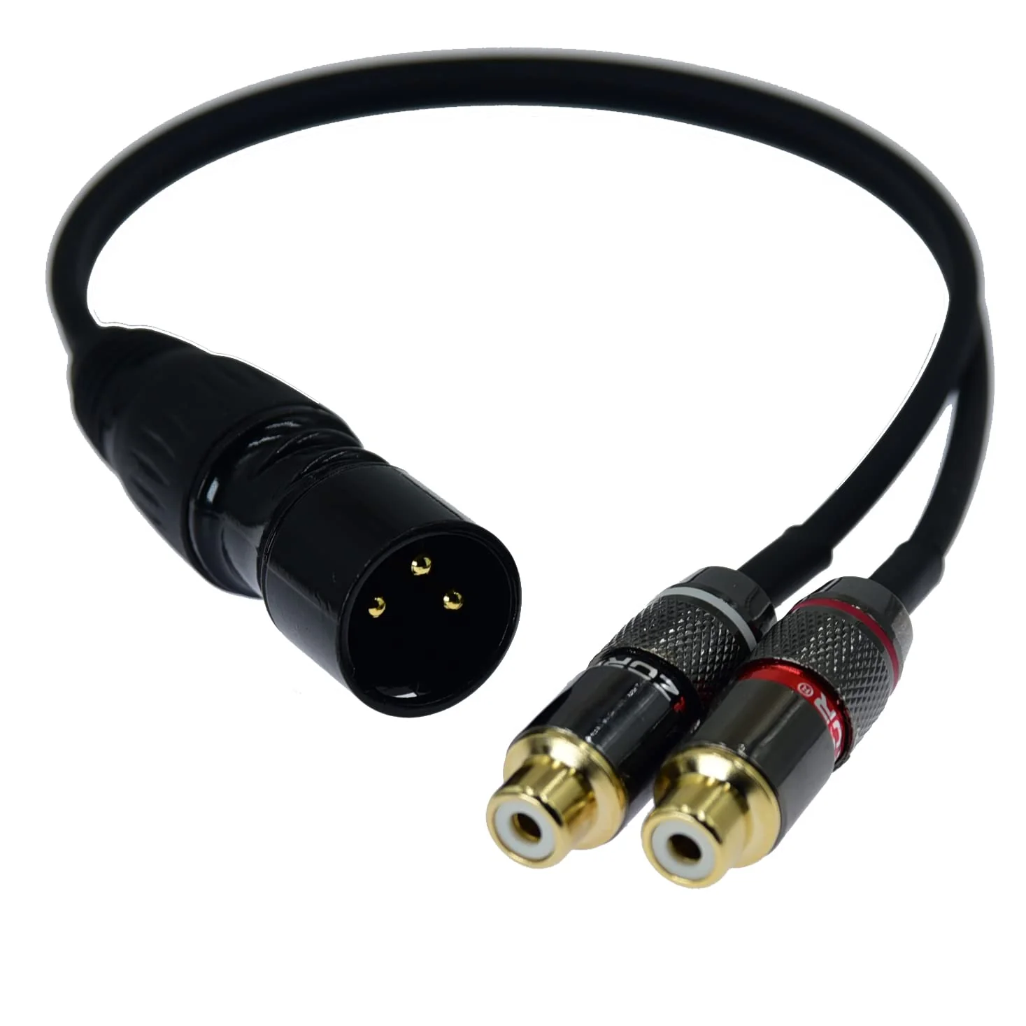 Arklove 5ft XLR Male to 2 RCA Female Plug Y Splitter 1 XLR 3 Pin to Dual RCA Stereo Audio Cable Phono Duplicator Lead Adapter Connector Sound Card eq Microphone Cord 2 x Unbalanced(1 Pack) xlr-2rca female