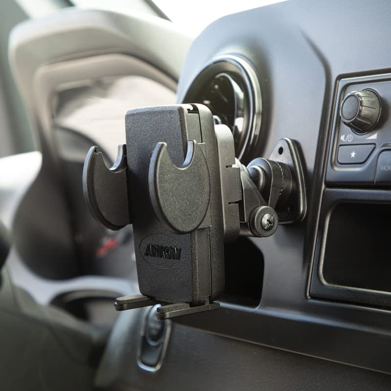 ARKON Mounts - Adhesive Truck & Car Phone Holder | Secure Grip | Versatile Compatibility | Easy Installation | Phone Holder For Car | For iPhone, Samsung, Google, Huawei, Nokia, other Smartphones Mount SM428 Black Standard Packaging - Image 4