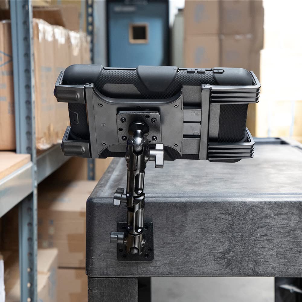 ARKON Mounts - Heavy-Duty Tablet Mount | Secure Drill Base for Cars, Walls, and Tables | Adjustable Arm Ensures Perfect Positioning | Universal Tablet Stand and Holder | Great for iPad Wall Mount - Image 3