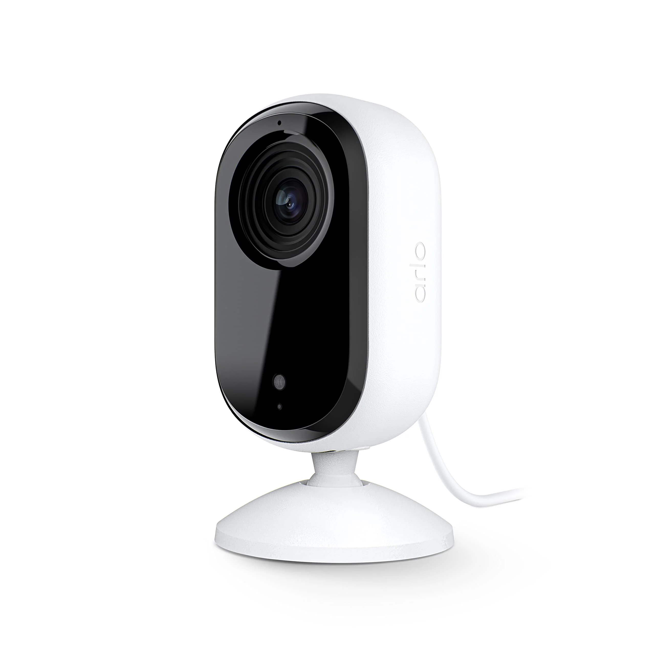 Arlo Essential Indoor Wired Security Camera, 2nd Generation - Home Security Camera with Night Vision, Wi-Fi Connection & 2-Way Audio - Great Baby Monitor or Pet Camera - White, 1 Pack, VMC3060
