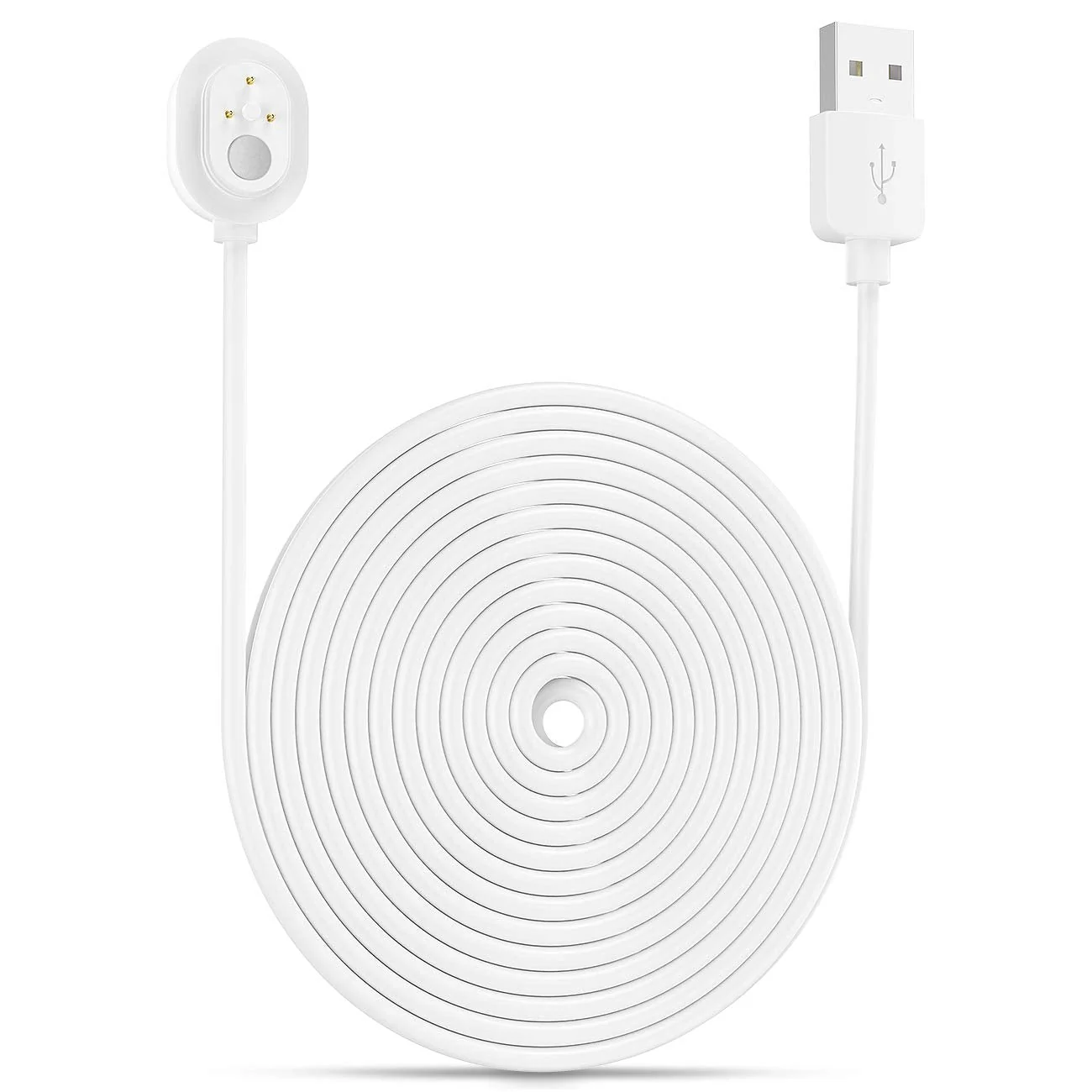Arlo Ultra/Arlo Pro 3 Charging Cable BECEMURU Weatherproof Magnetic Cable for Arlo Ultra & Ultra 2/Arlo Pro 3 Pro 4 (Not for Floodlight) Surveillance Camera (White) (20 ft/6 m, 1 Pack) 20ft/6m, 1 pack