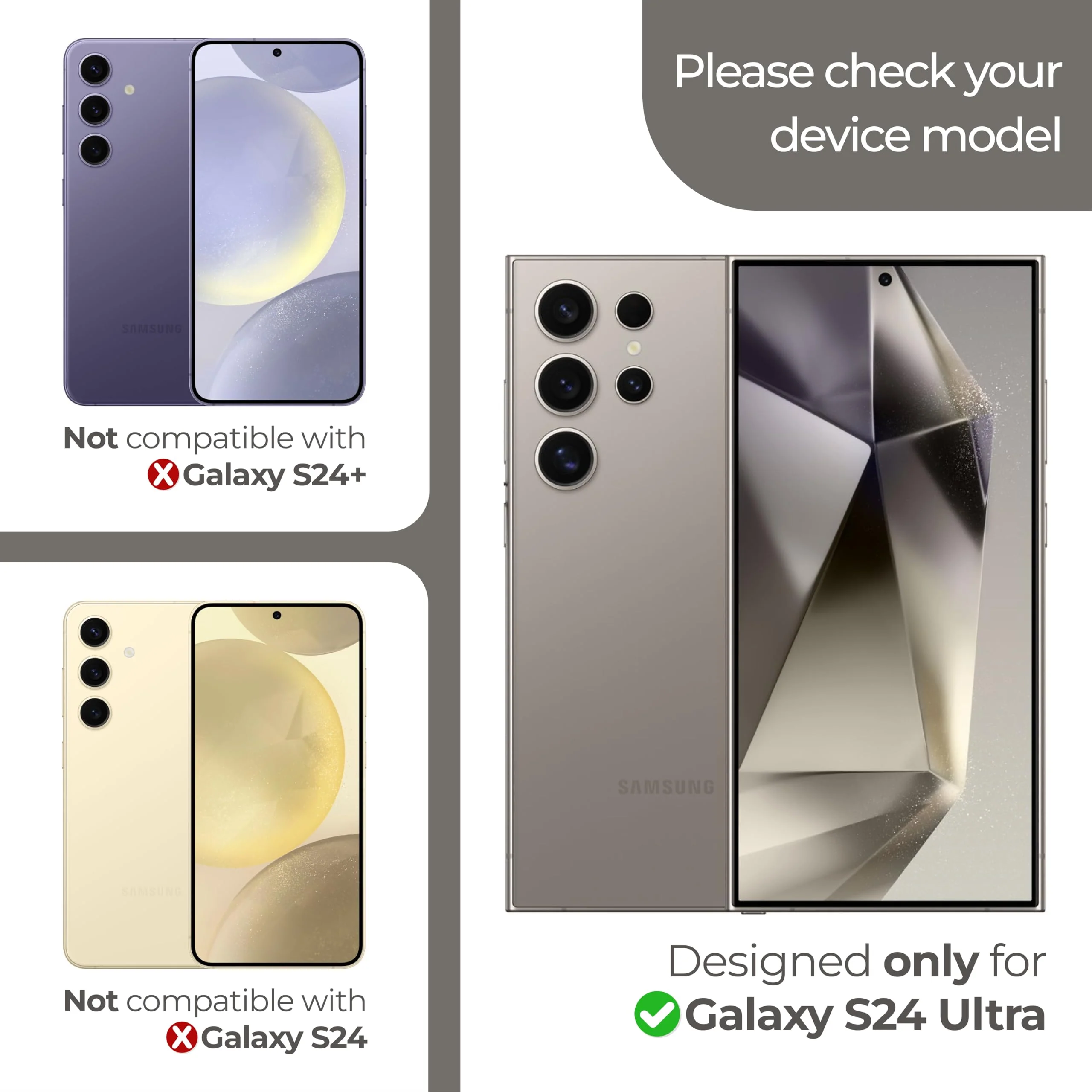 ArmorSuit 2 Pack for Samsung Galaxy S24 Ultra Screen Protector (6.8") Case Friendly MilitaryShield HD Clear Film - Made in USA S24 Ultra 6.8" Transparent - Image 2